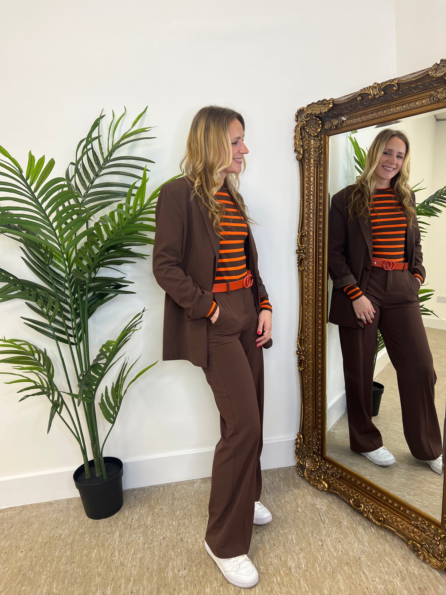 B Young Chocolate Oversized Blazer