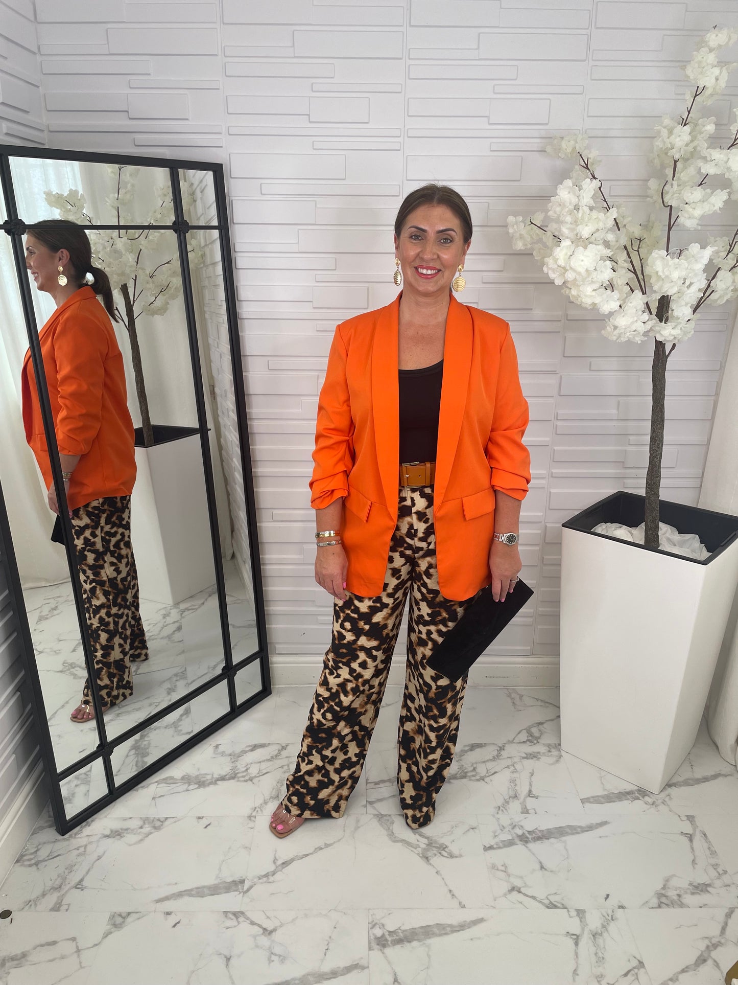 B.Young Animal Print Trouser with Elasticated Waistband