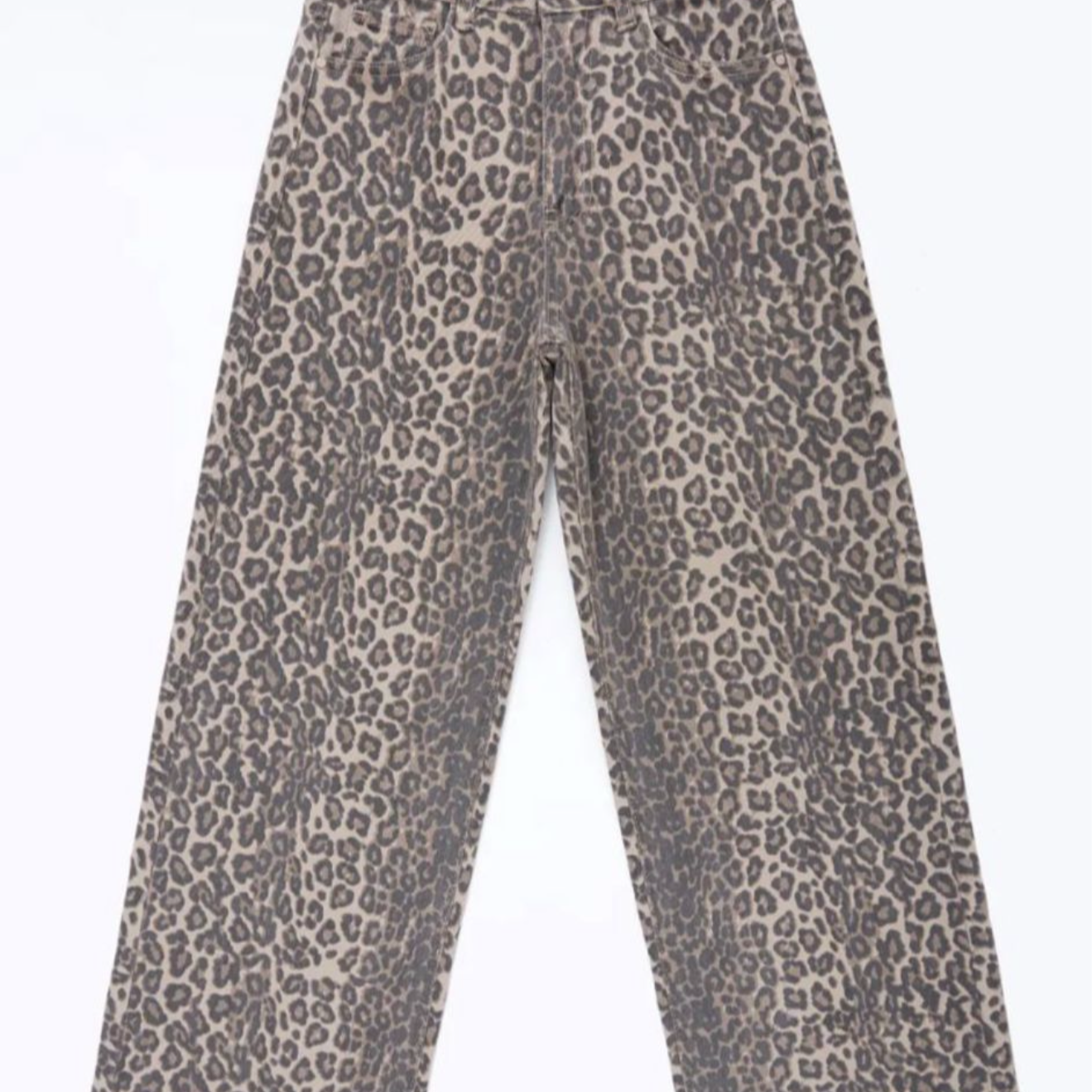 Leopard Print Dad Fit Jeans