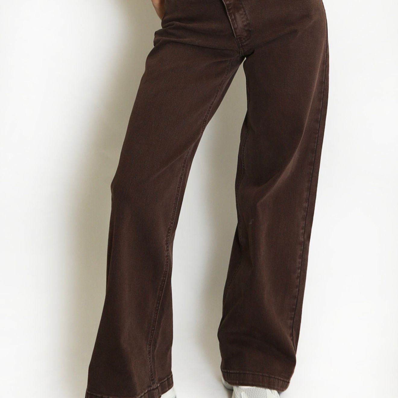 Asymmetric Button Front Jean
