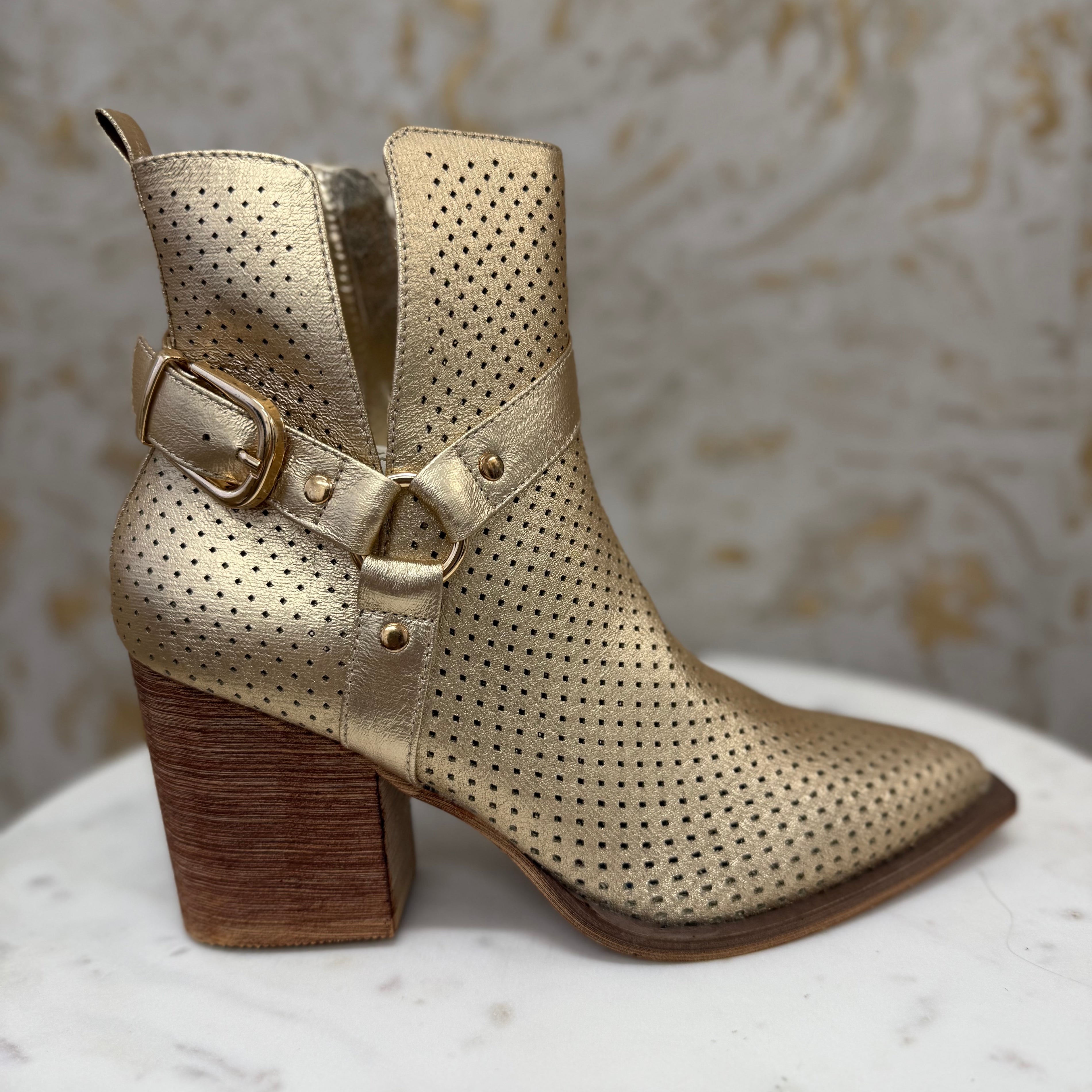 “Goldie” Western Ankle Boot