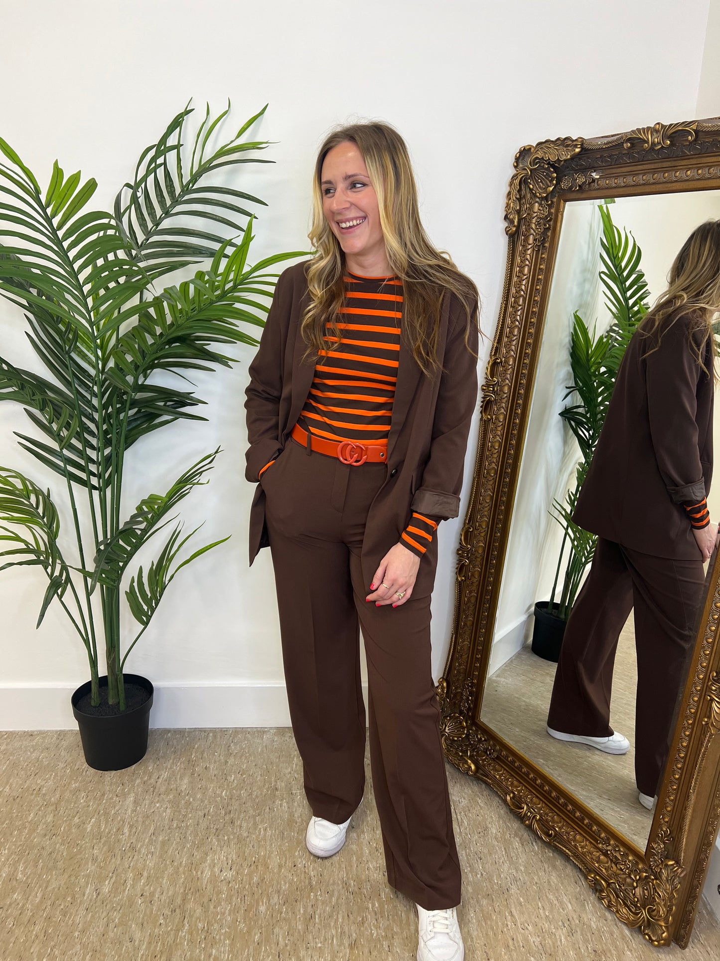 B Young Chocolate Oversized Blazer