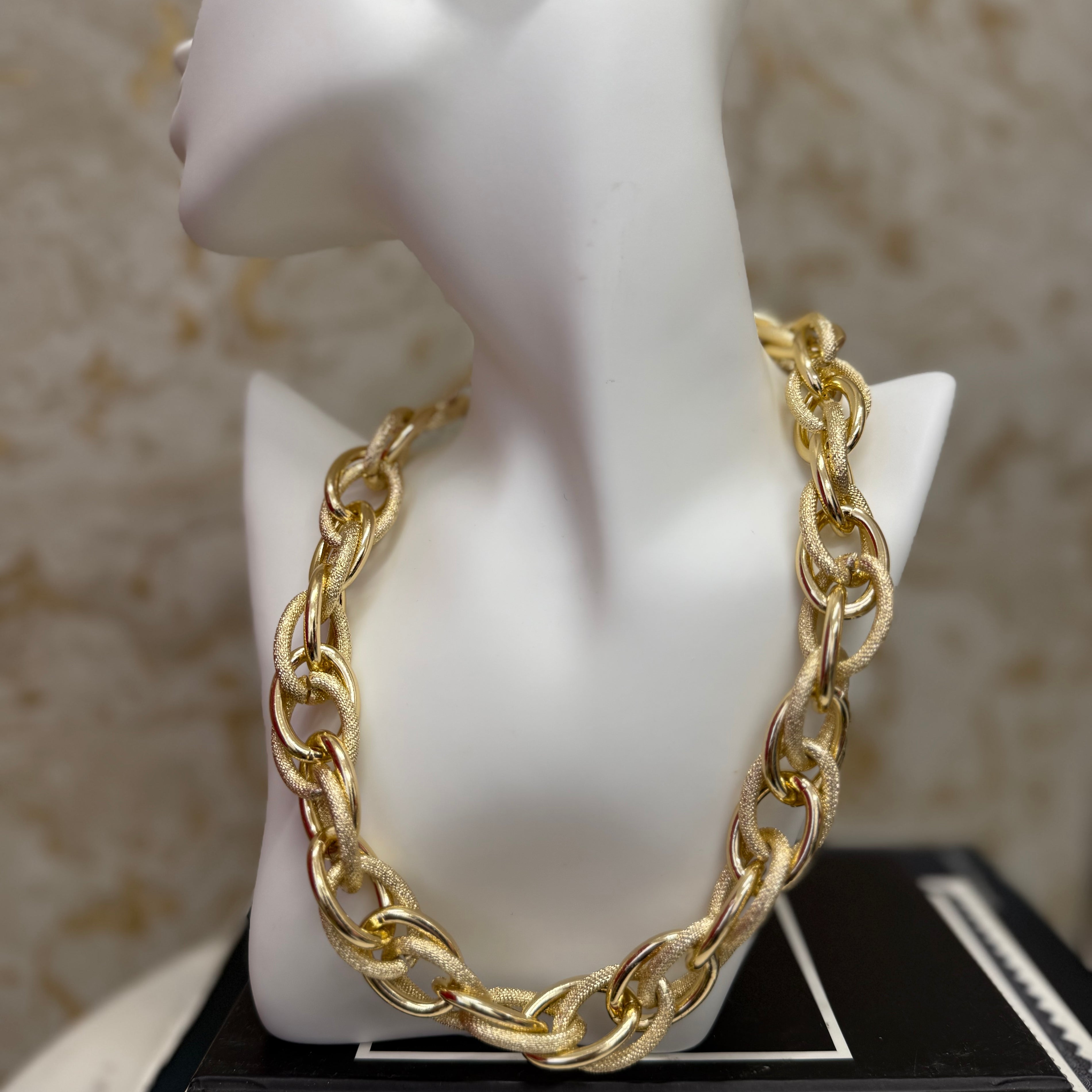 “Mel” 2 Tone Statement Necklace
