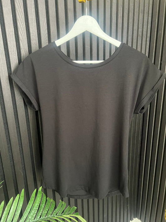 Basic Black Soft Feel T-Shirt by B.Young