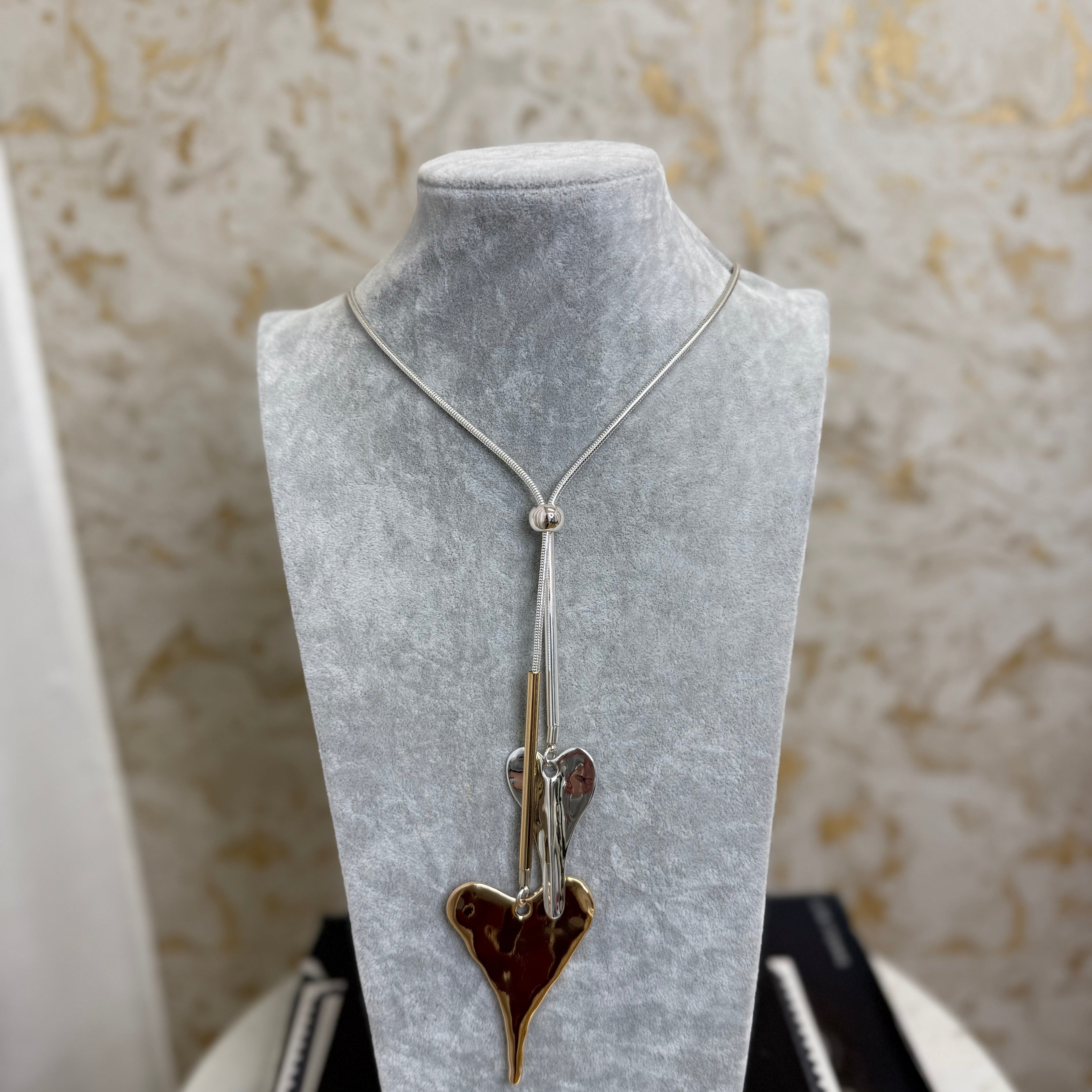Long Double Heart Necklace