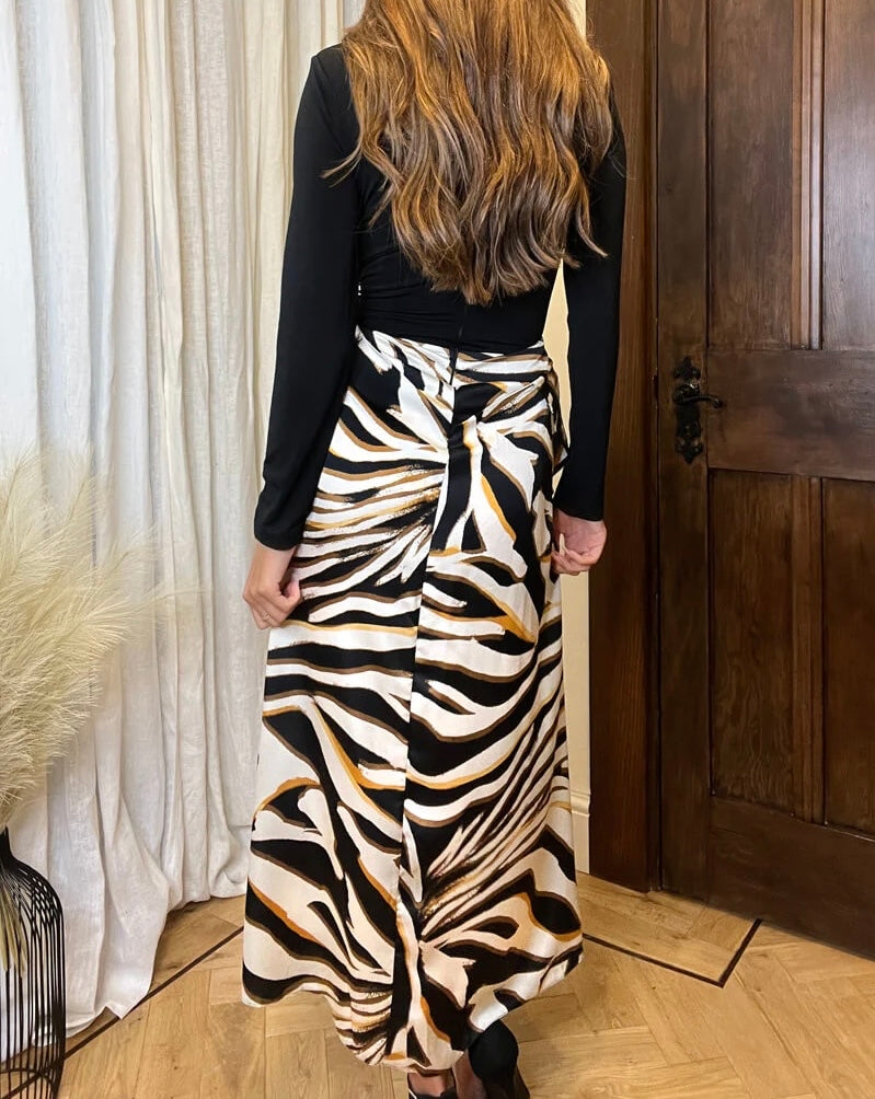 “Fallon” Multi Print MIDI Dress