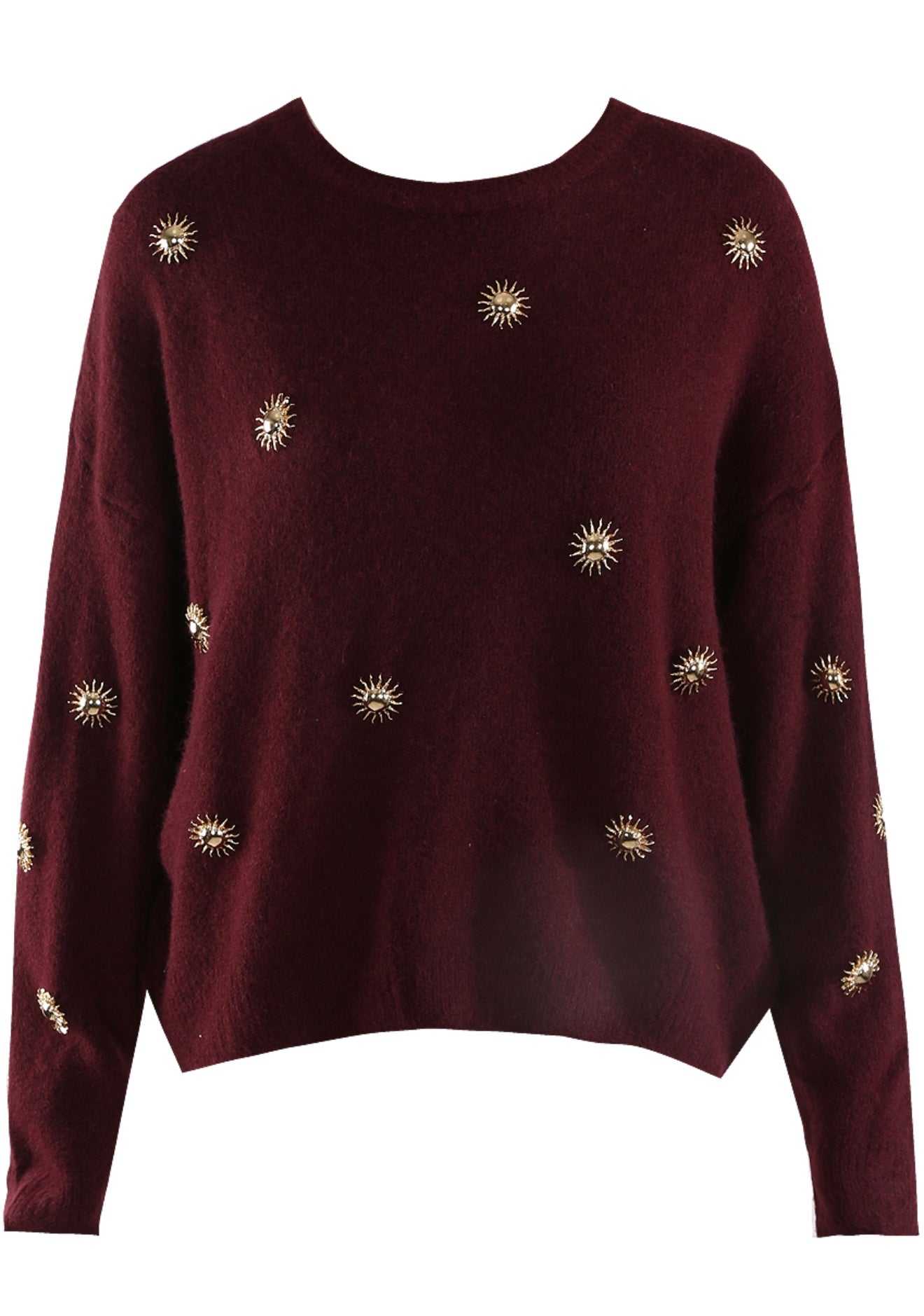 “Shelby” Knit with Sun Charm Detail