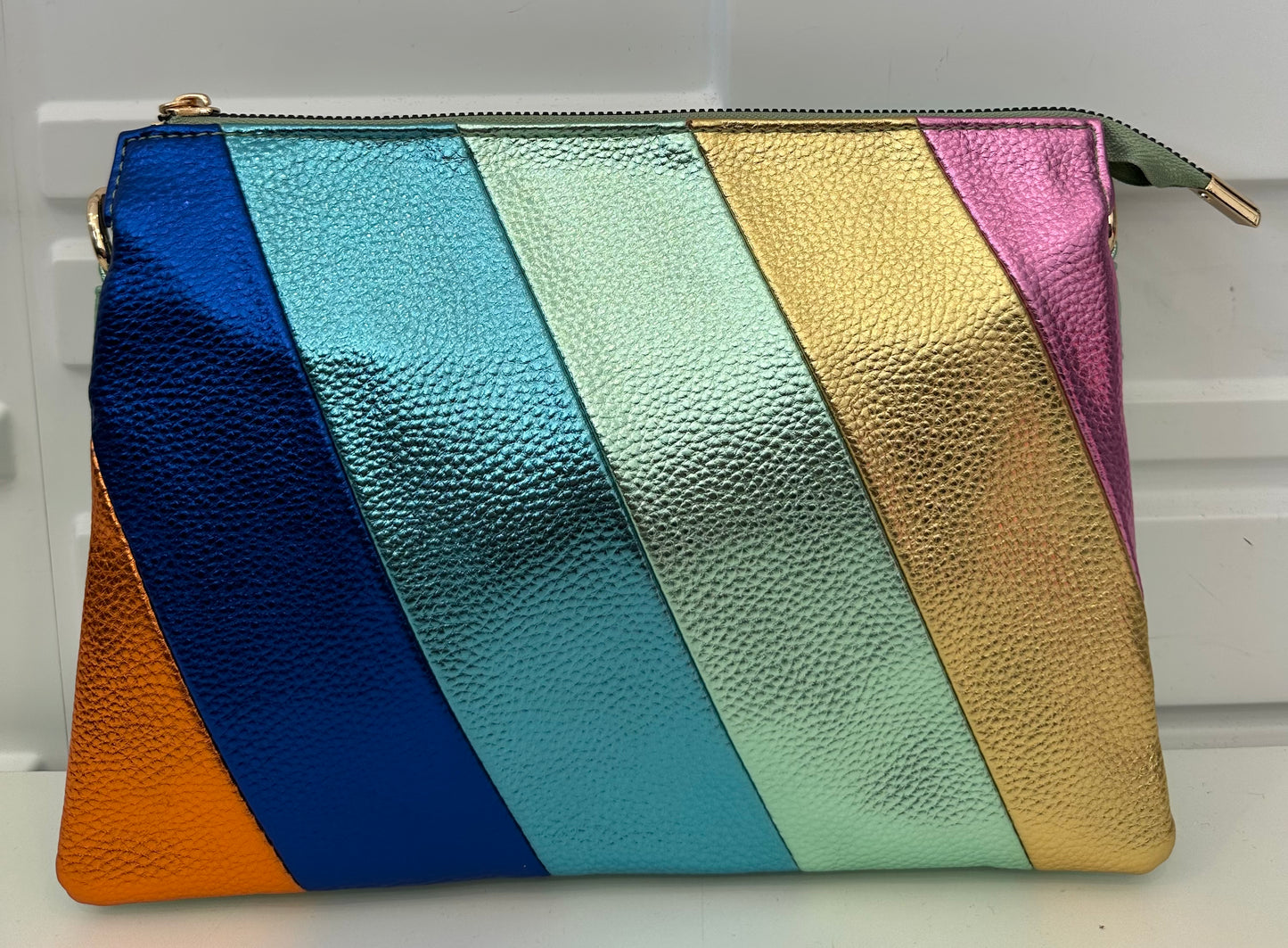 Metallic Green Clutch
