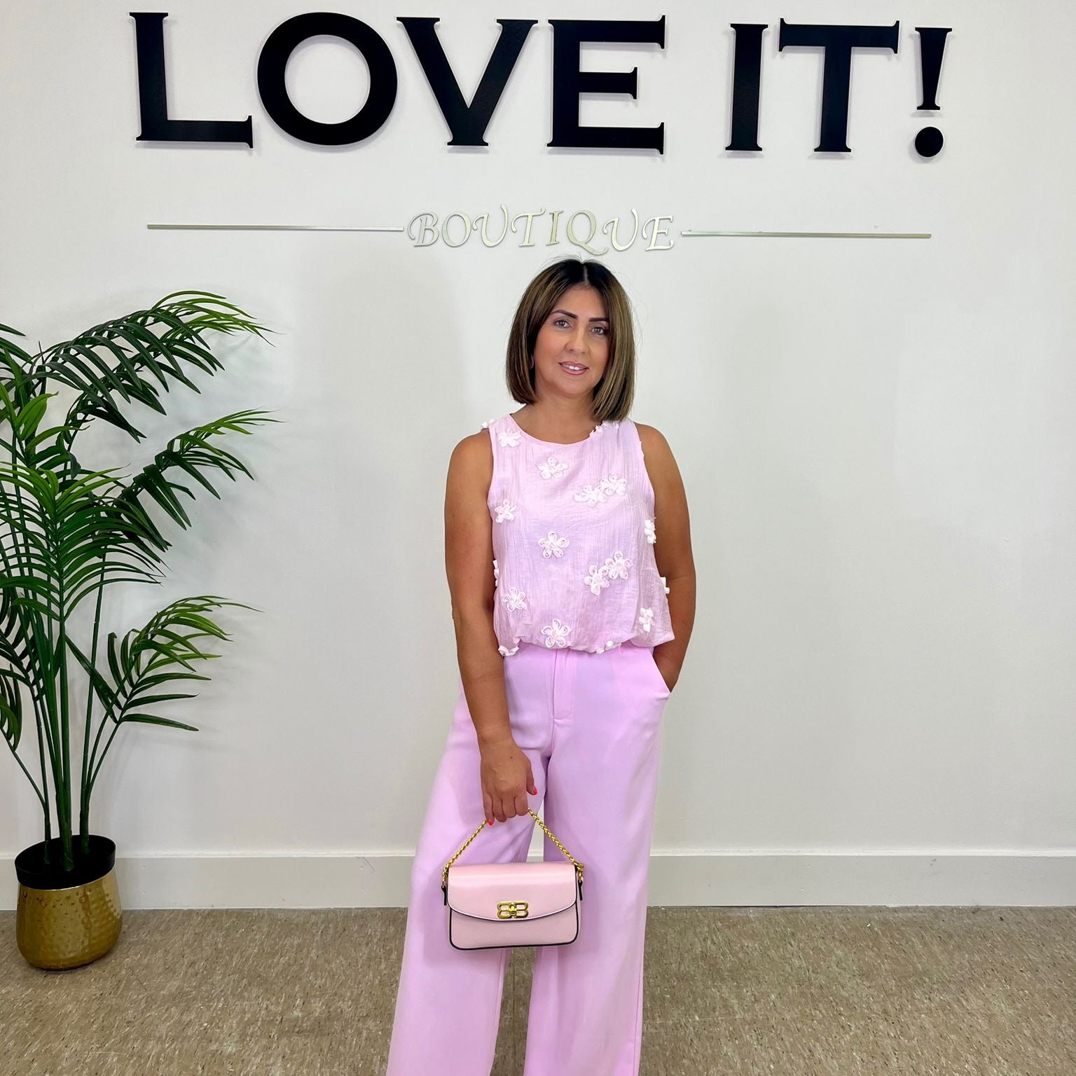 Pink Tailored Trousers
