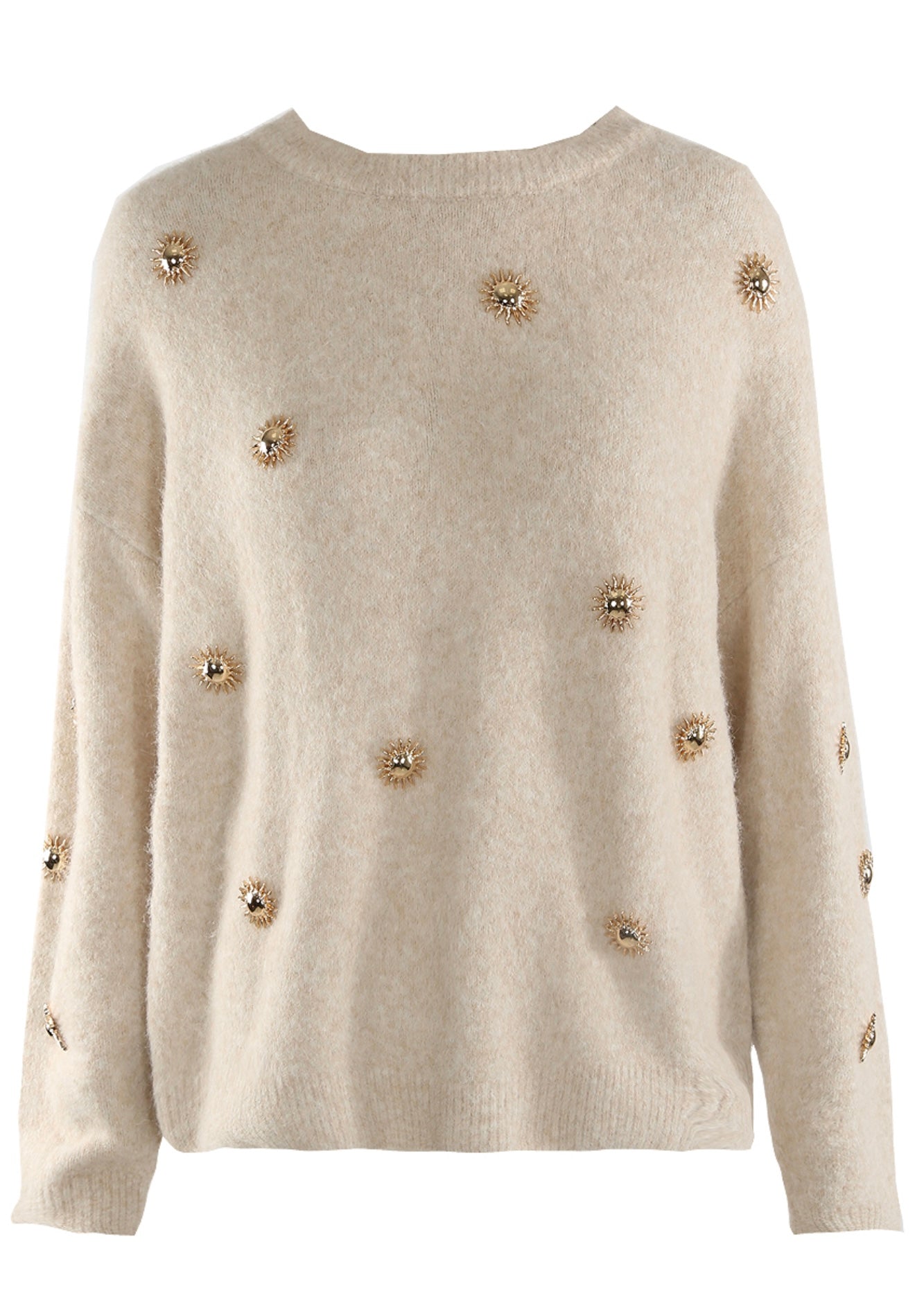 “Shelby” Knit with Sun Charm Detail