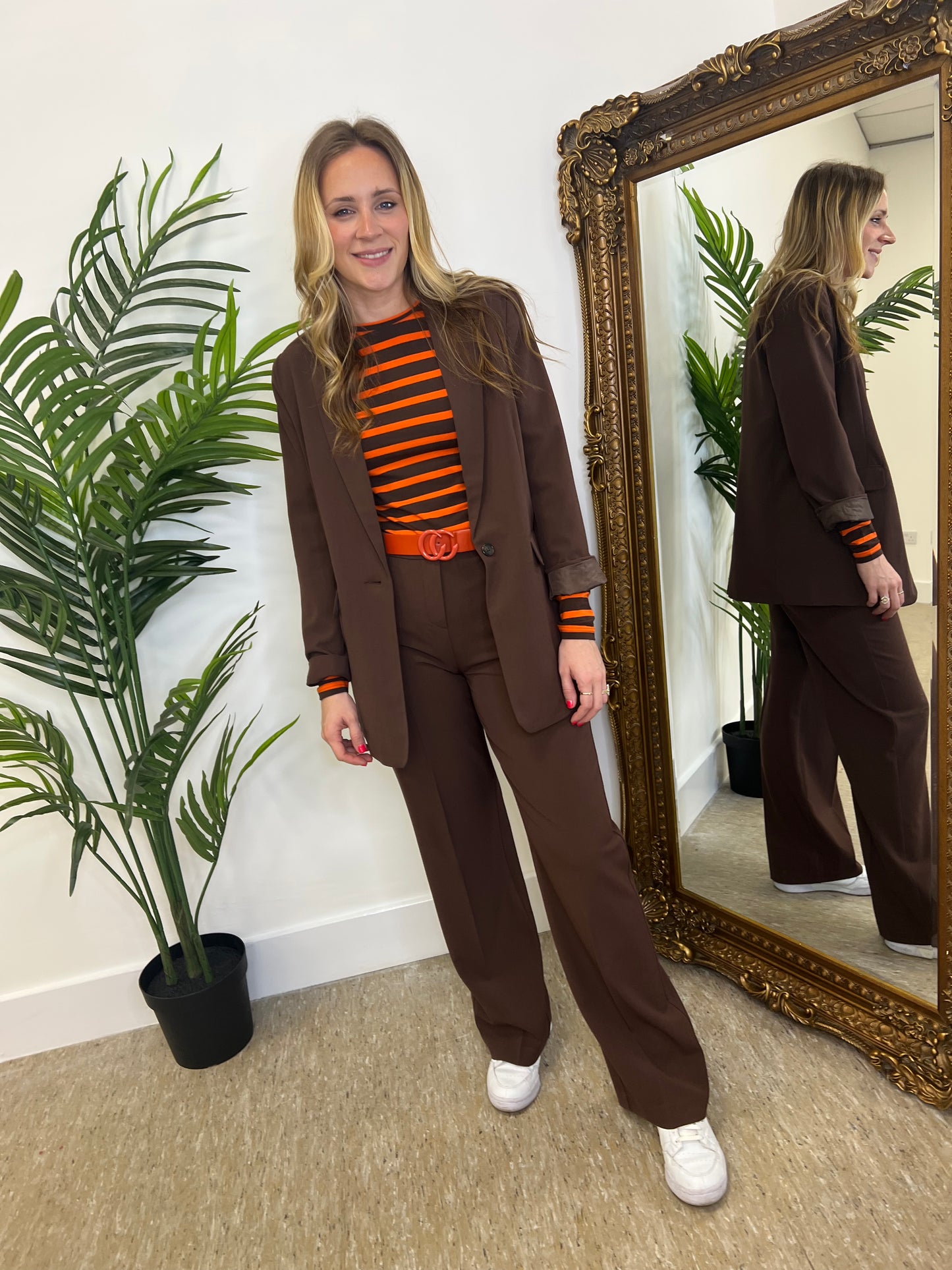 B Young Chocolate Oversized Blazer