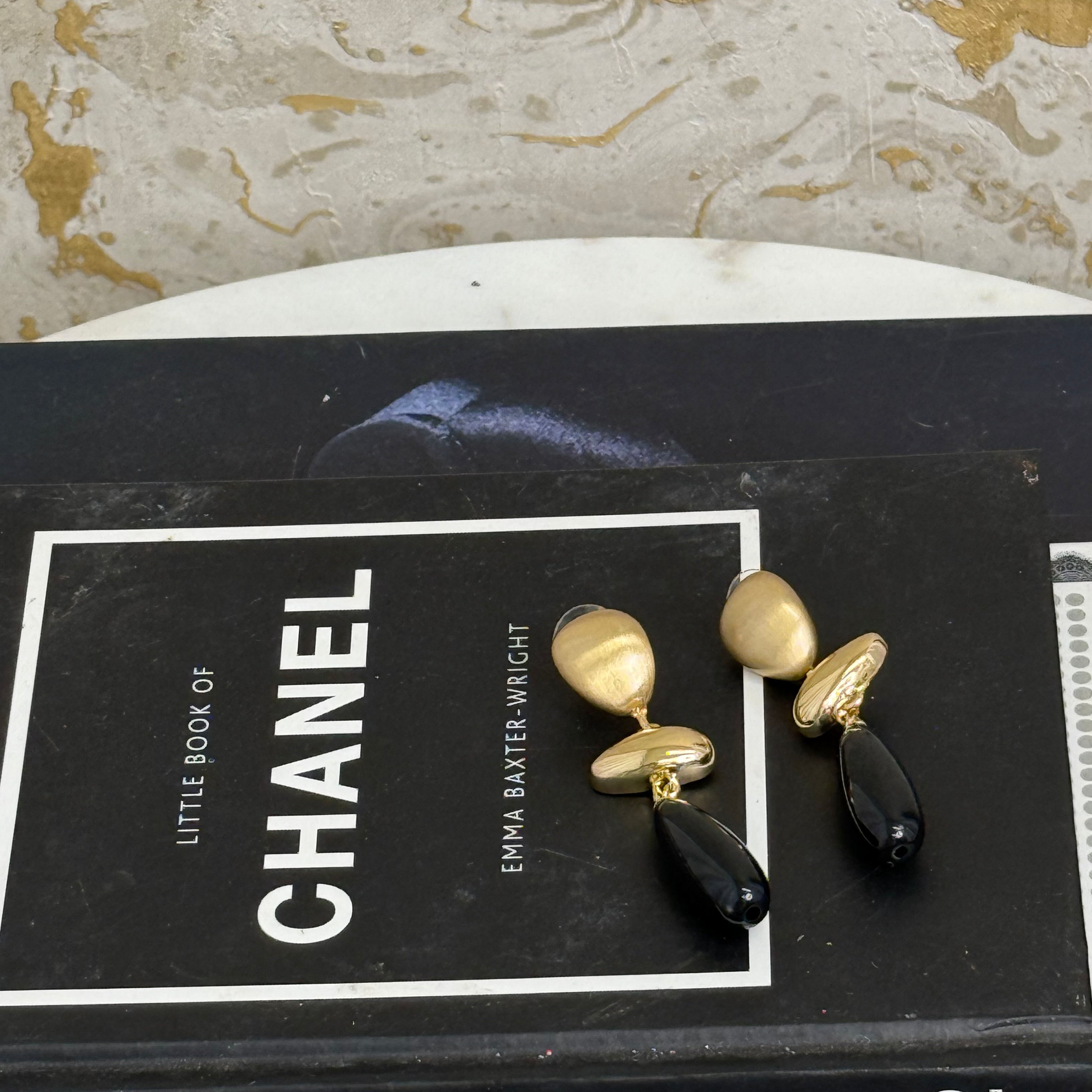 Black & Gold Statement Earring