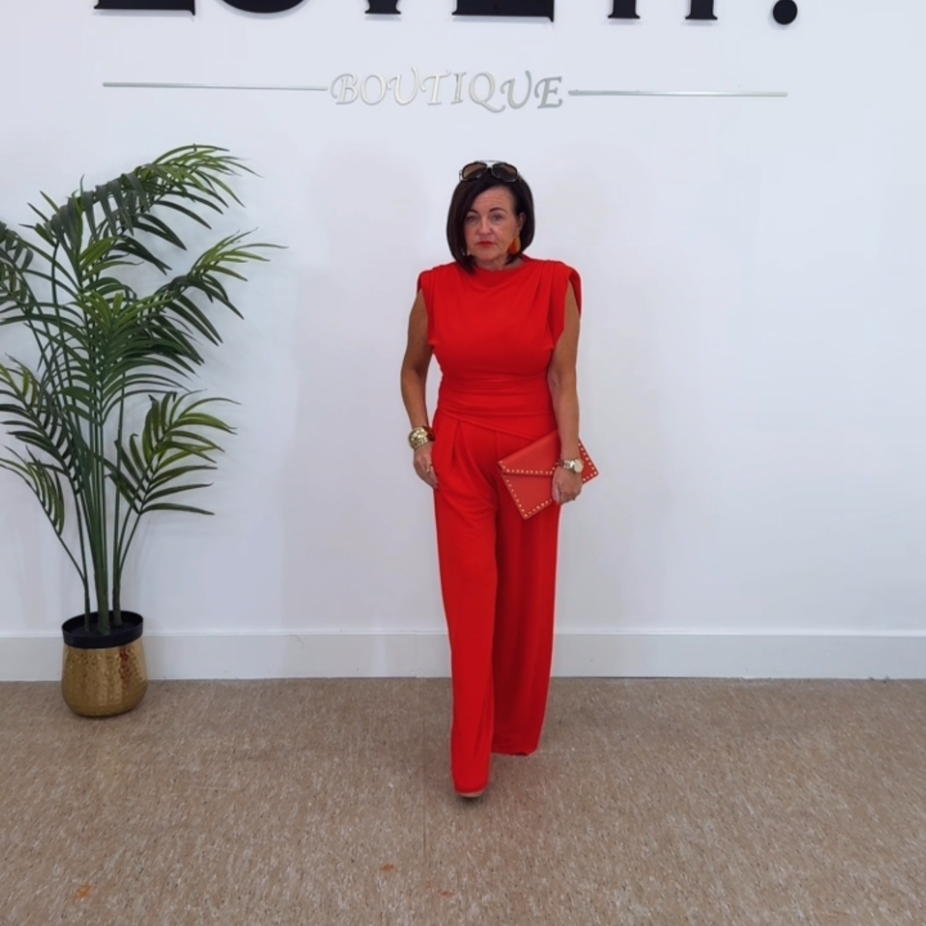 “Shirl” Red Trouser 2pc