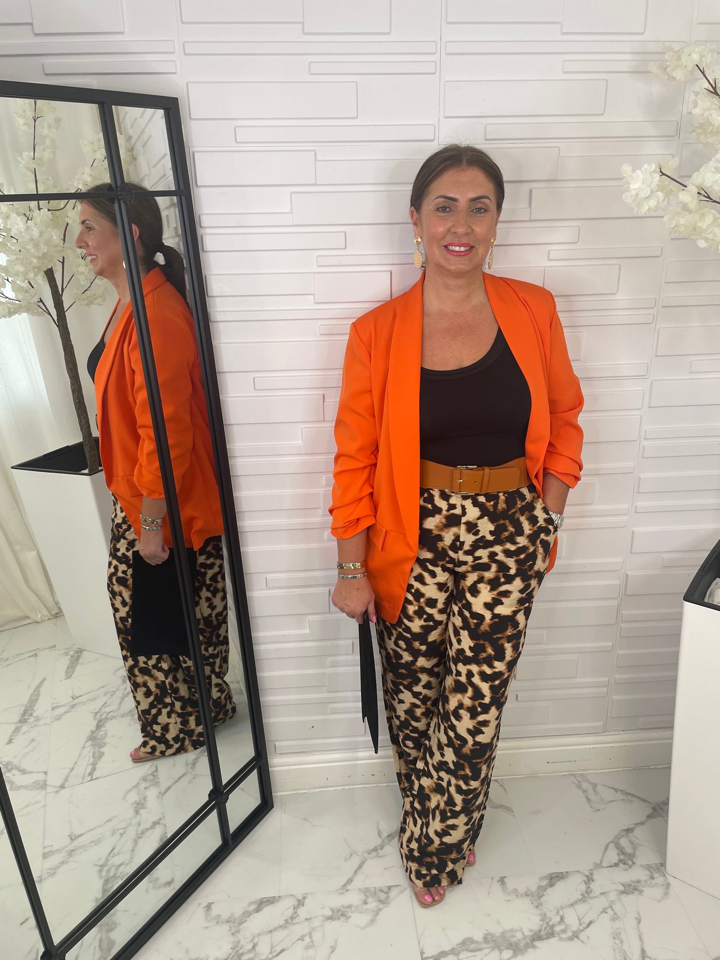 B.Young Animal Print Trouser with Elasticated Waistband