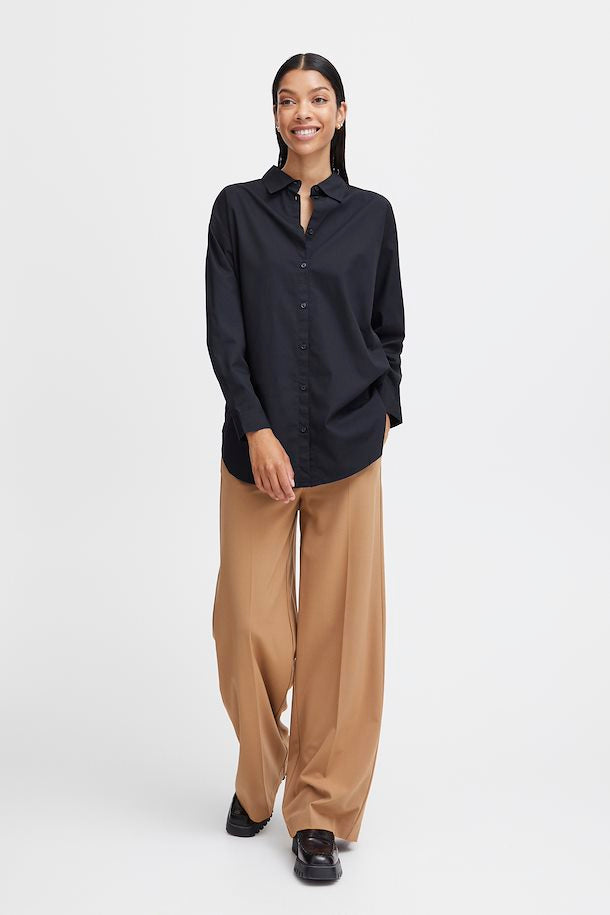 BYoung Black Cotton Shirt