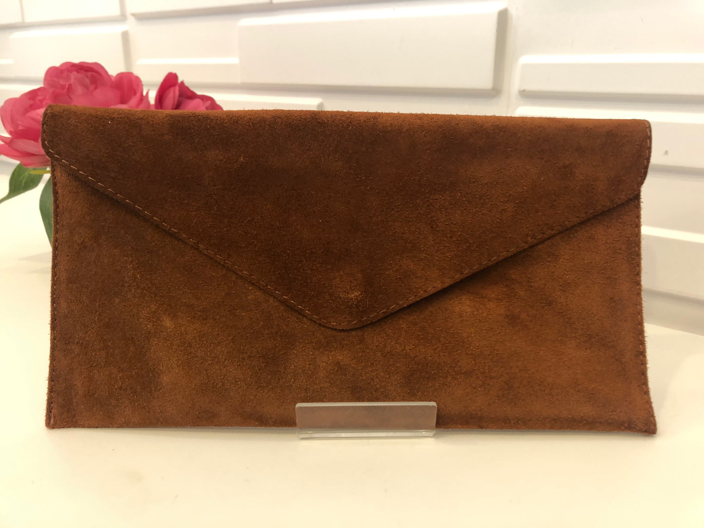 Suede Envelope Bag ( wrist & crossbody strap included)