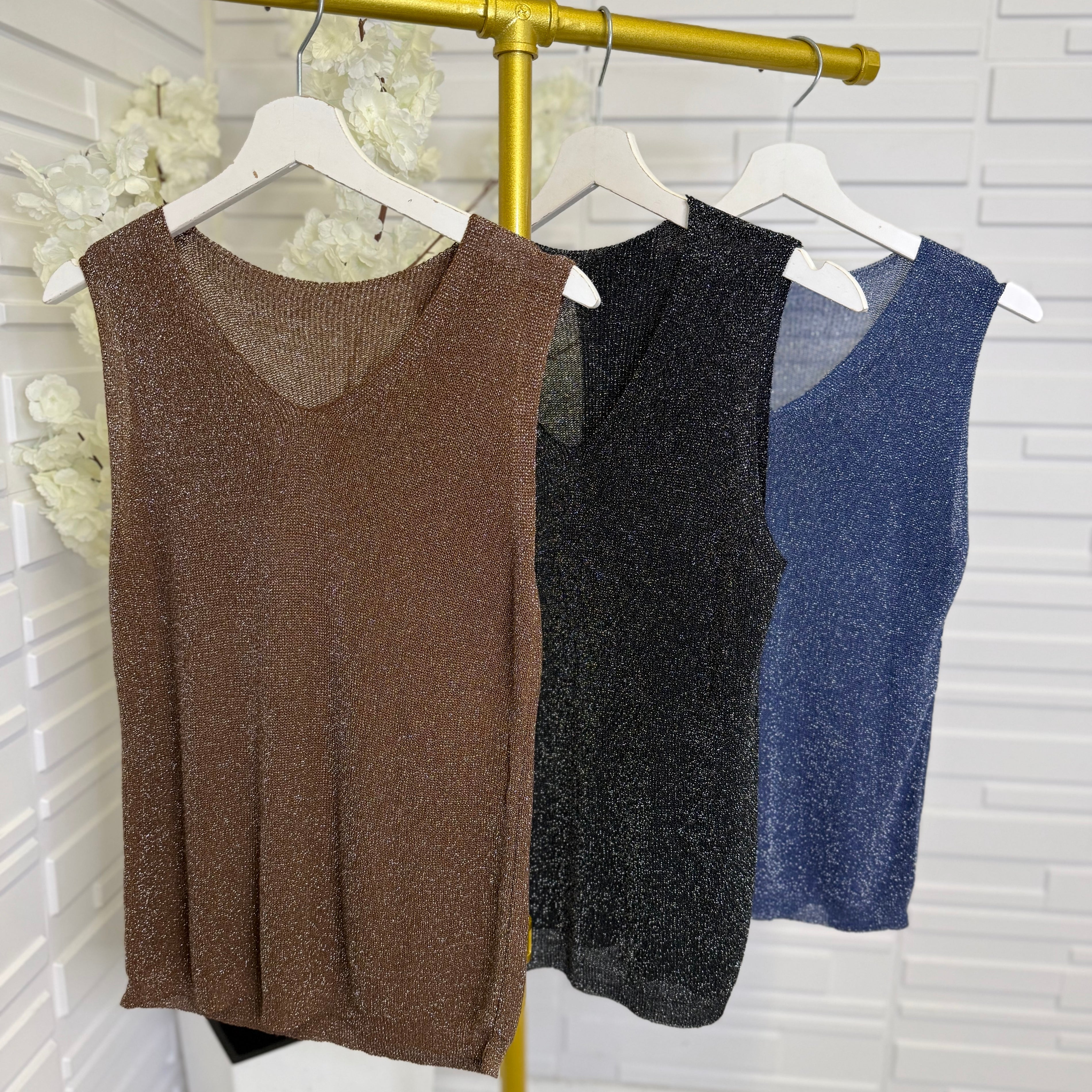 "Lulu" Lurex Vest Top