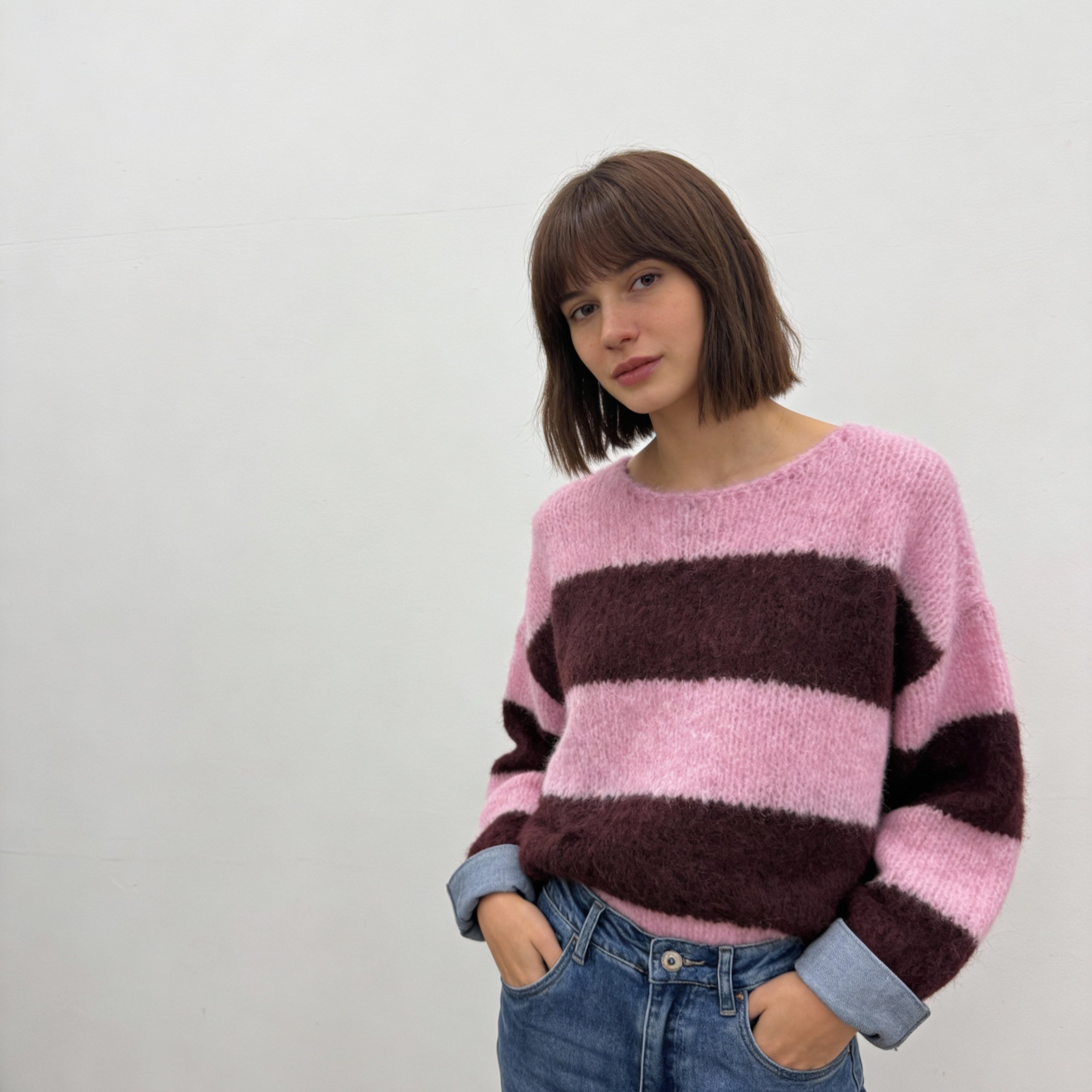 “Jessie” Soft Feel Stripe Knit