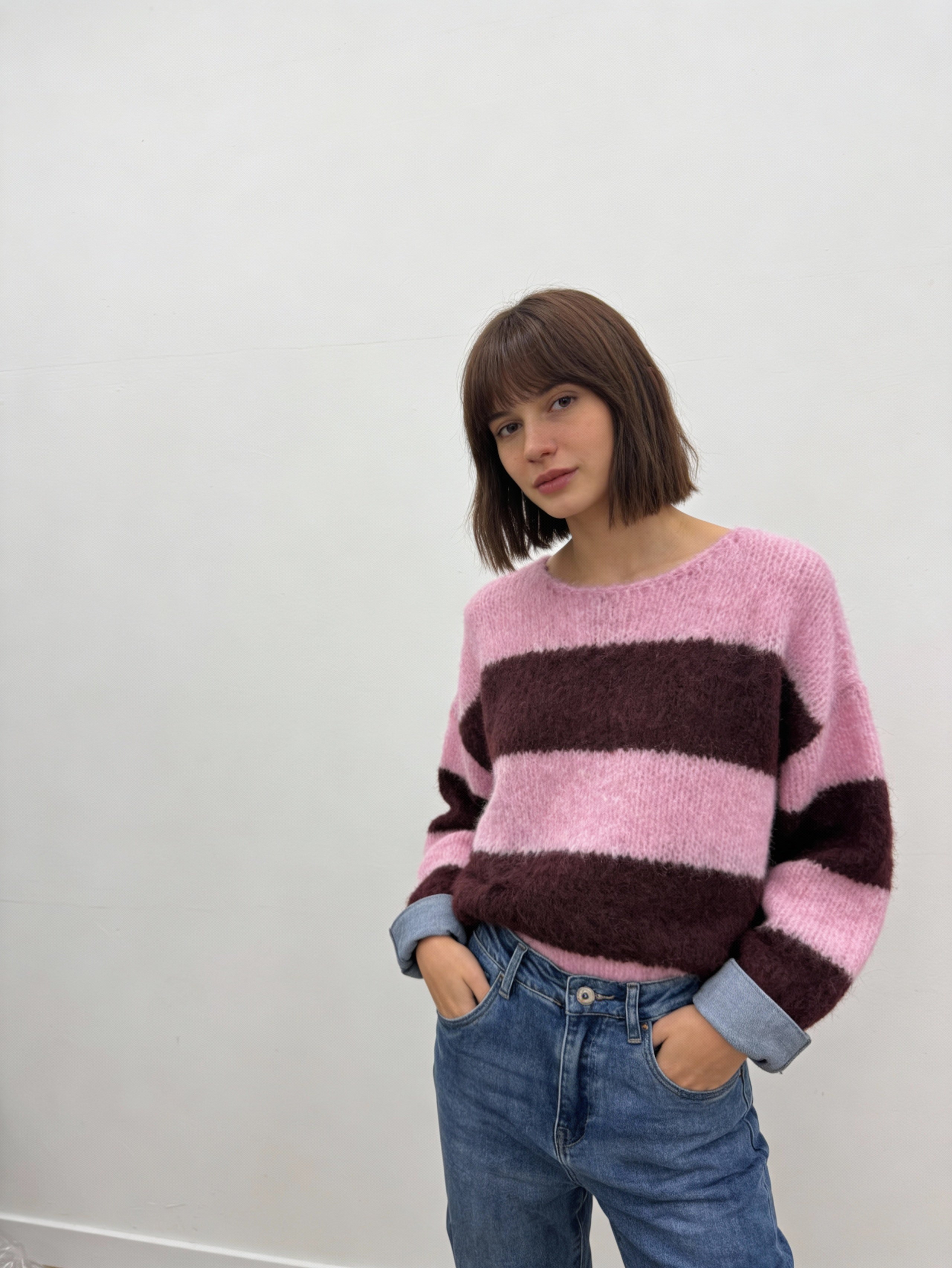“Jessie” Soft Feel Stripe Knit