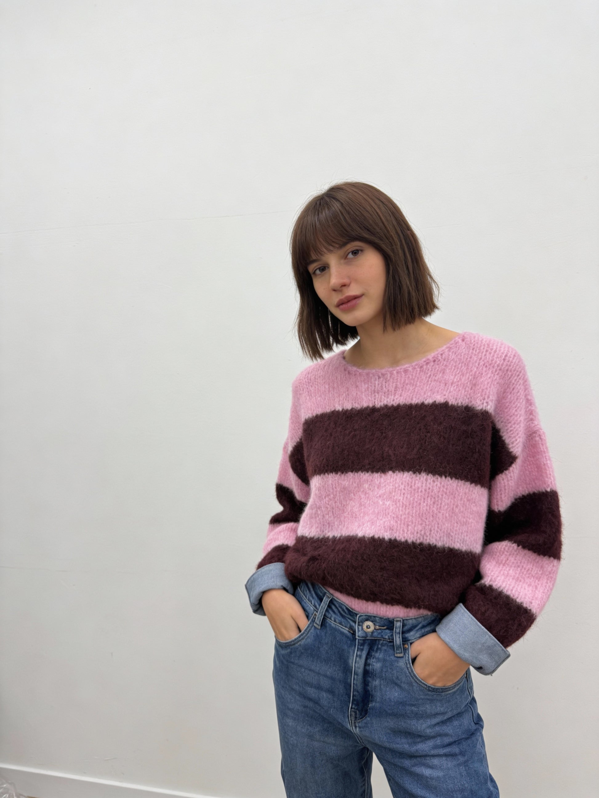 “Jessie” Soft Feel Stripe Knit