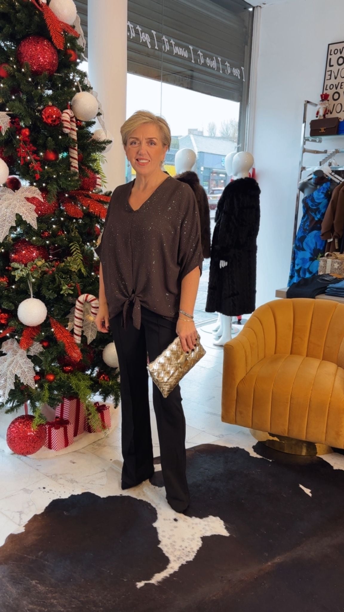 “Evie” Sparkle Tie Top