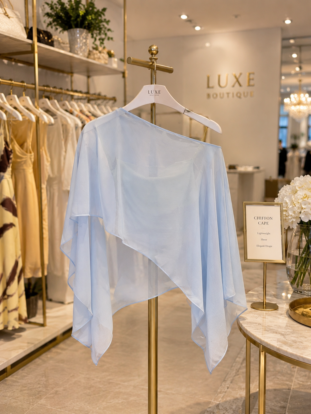 Sheer Chiffon Cape