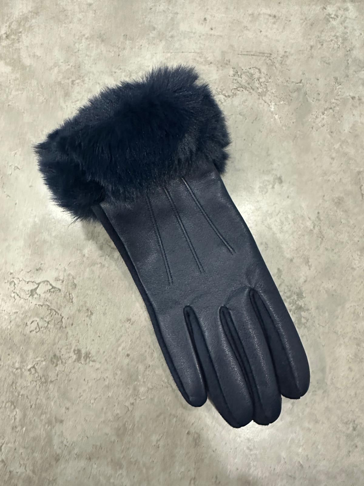 “Joan” Fur Trim Gloves