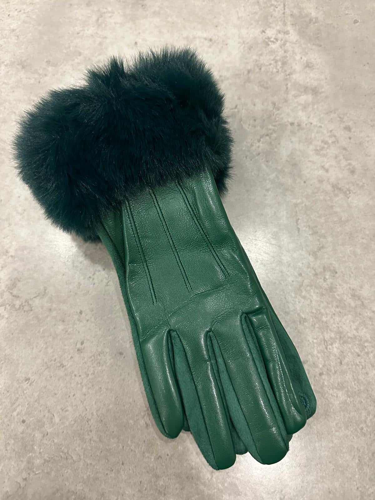 “Joan” Fur Trim Gloves