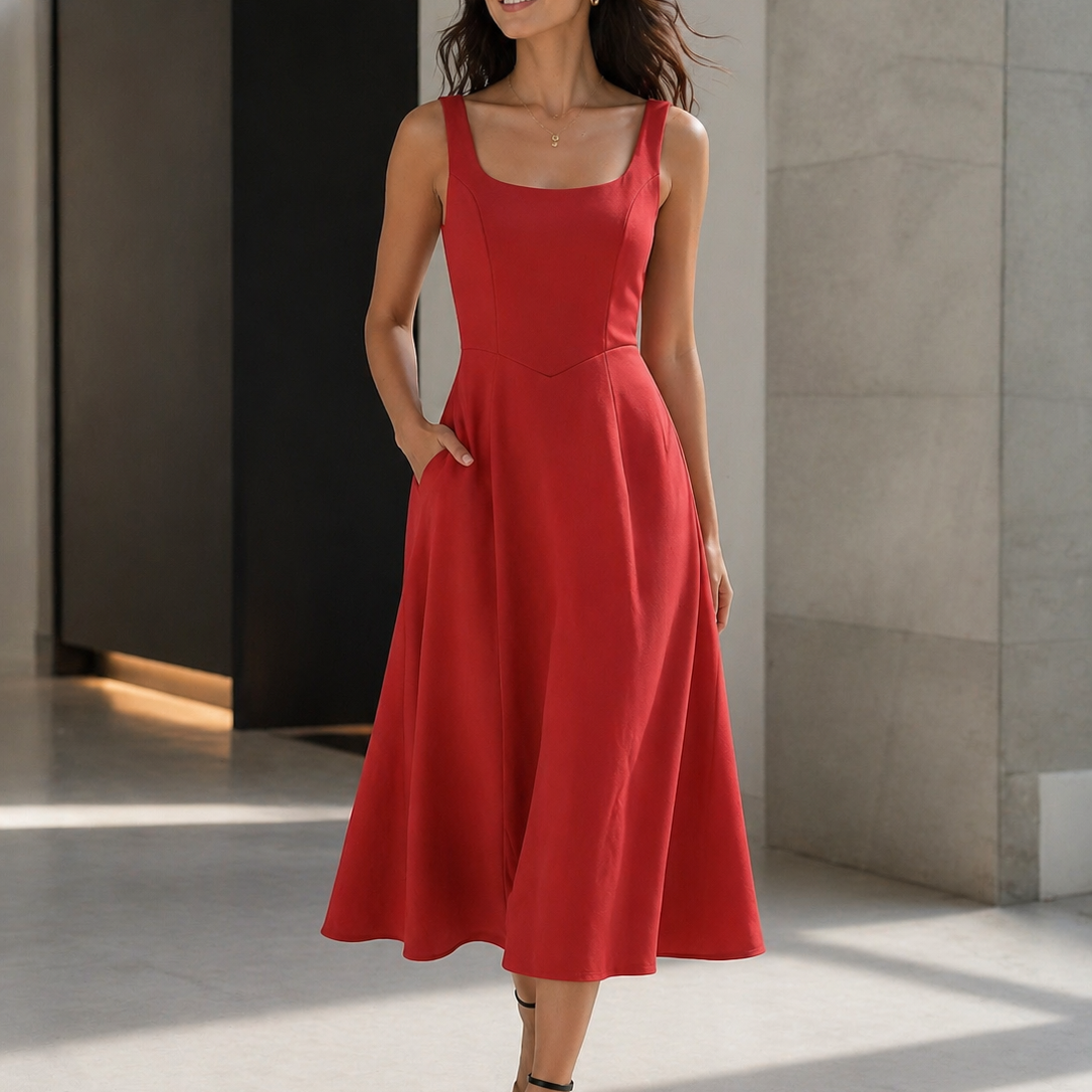 Isabella- flared A-line skirt Dress