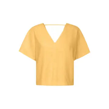 Linen Mix Top By B.Young