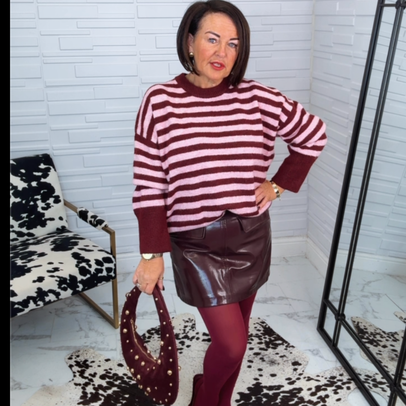“Delia” Stripped Knit