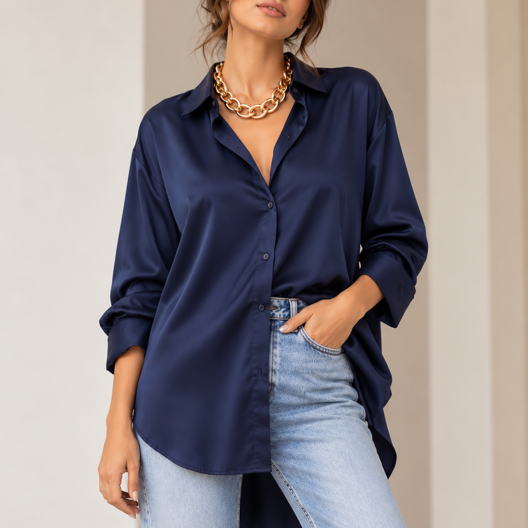 Amara - Satin Oversized Shirt