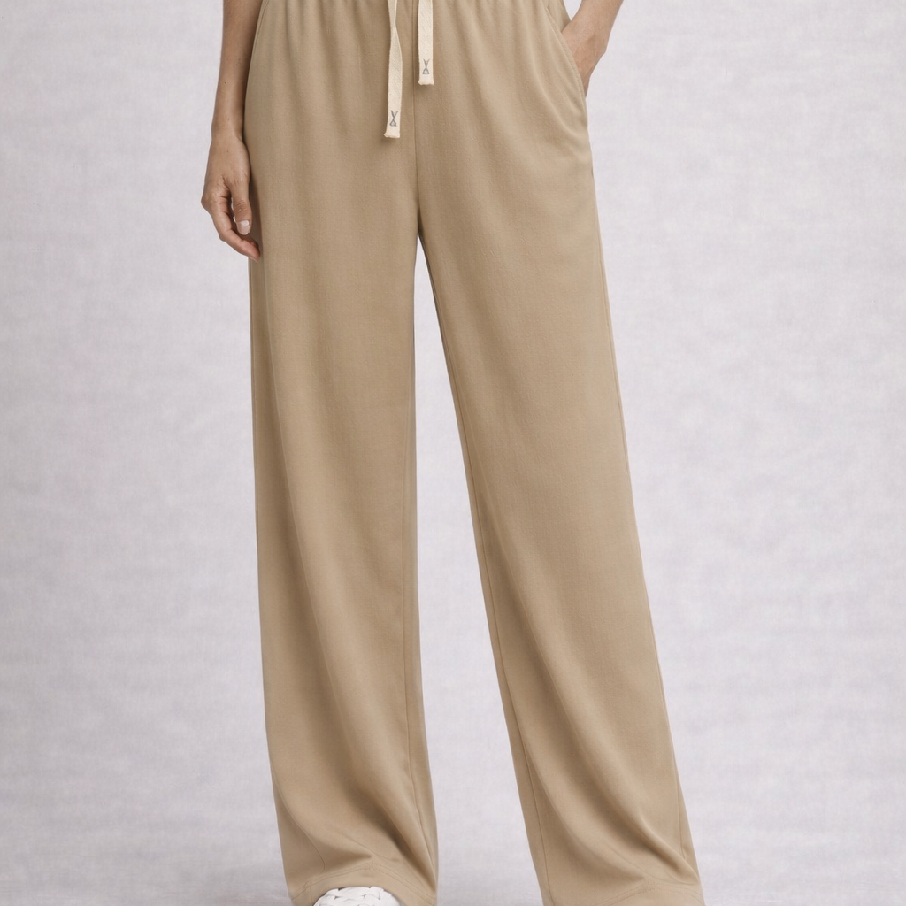 Luxe Wide-Leg Drawstring Trousers