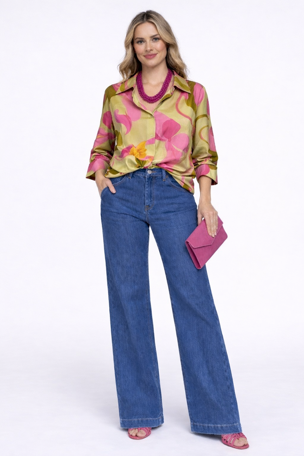 Blossom Breeze Printed Button-Down Shirt