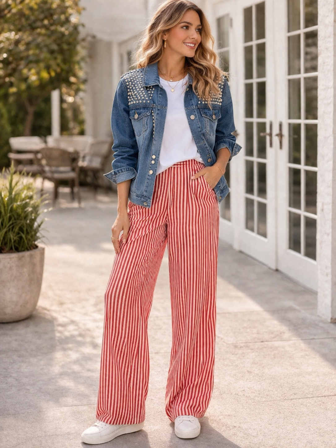 Lexi - Studded Denim Jacket