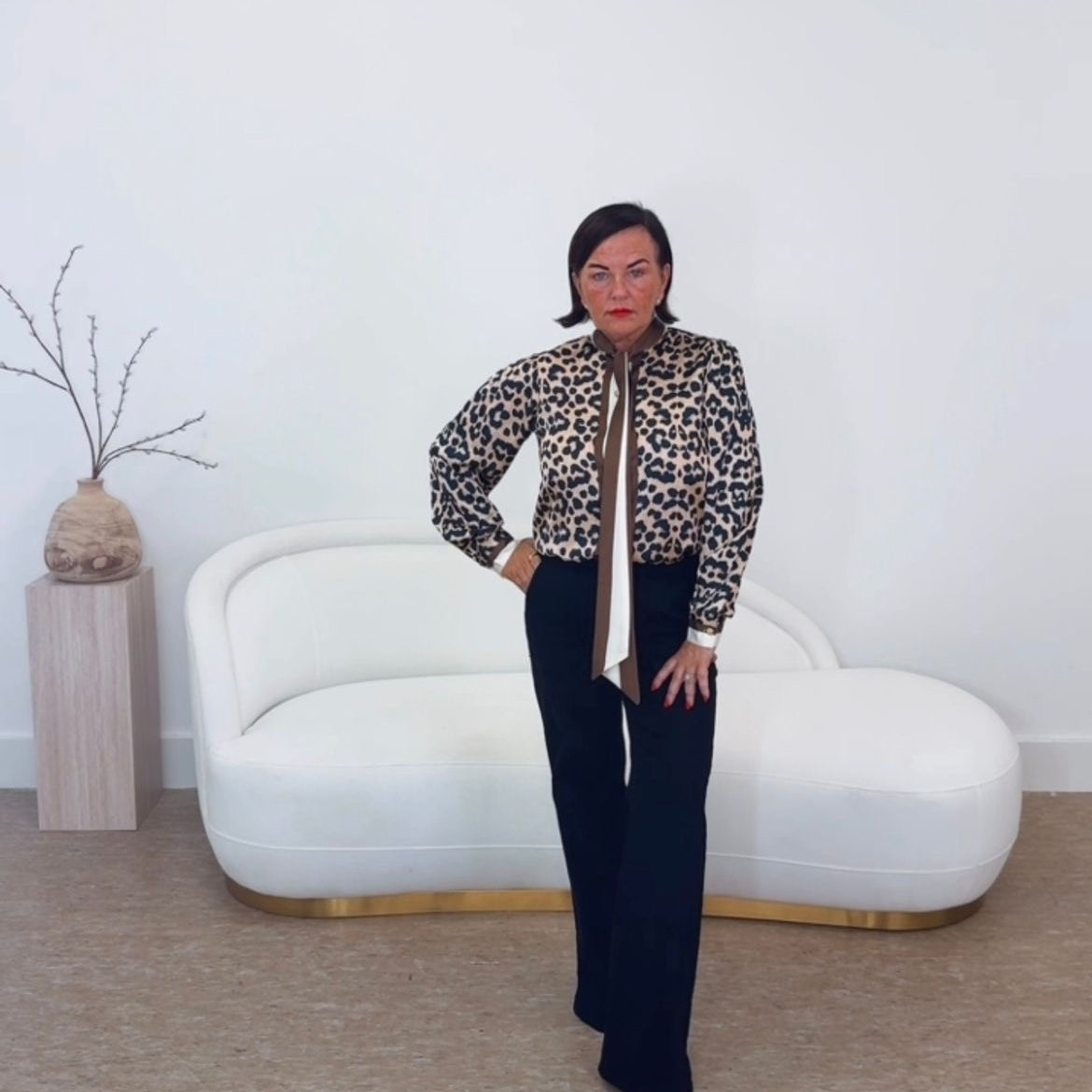 Leopard Pussy Bow