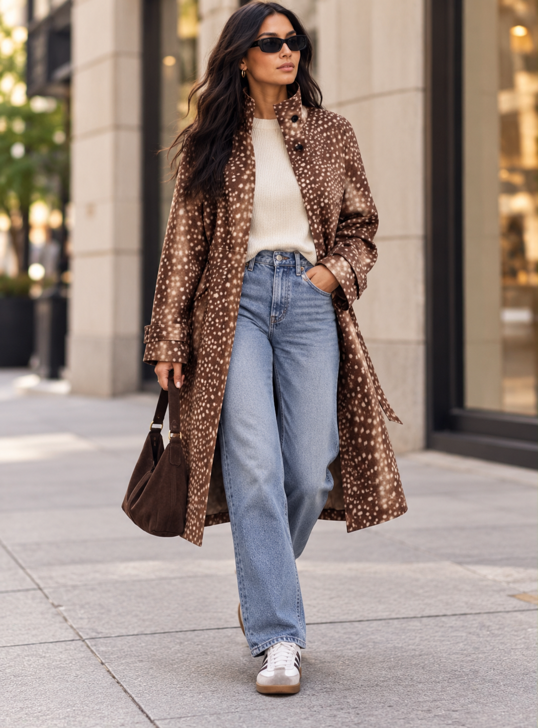 Speckled Longline Coat
