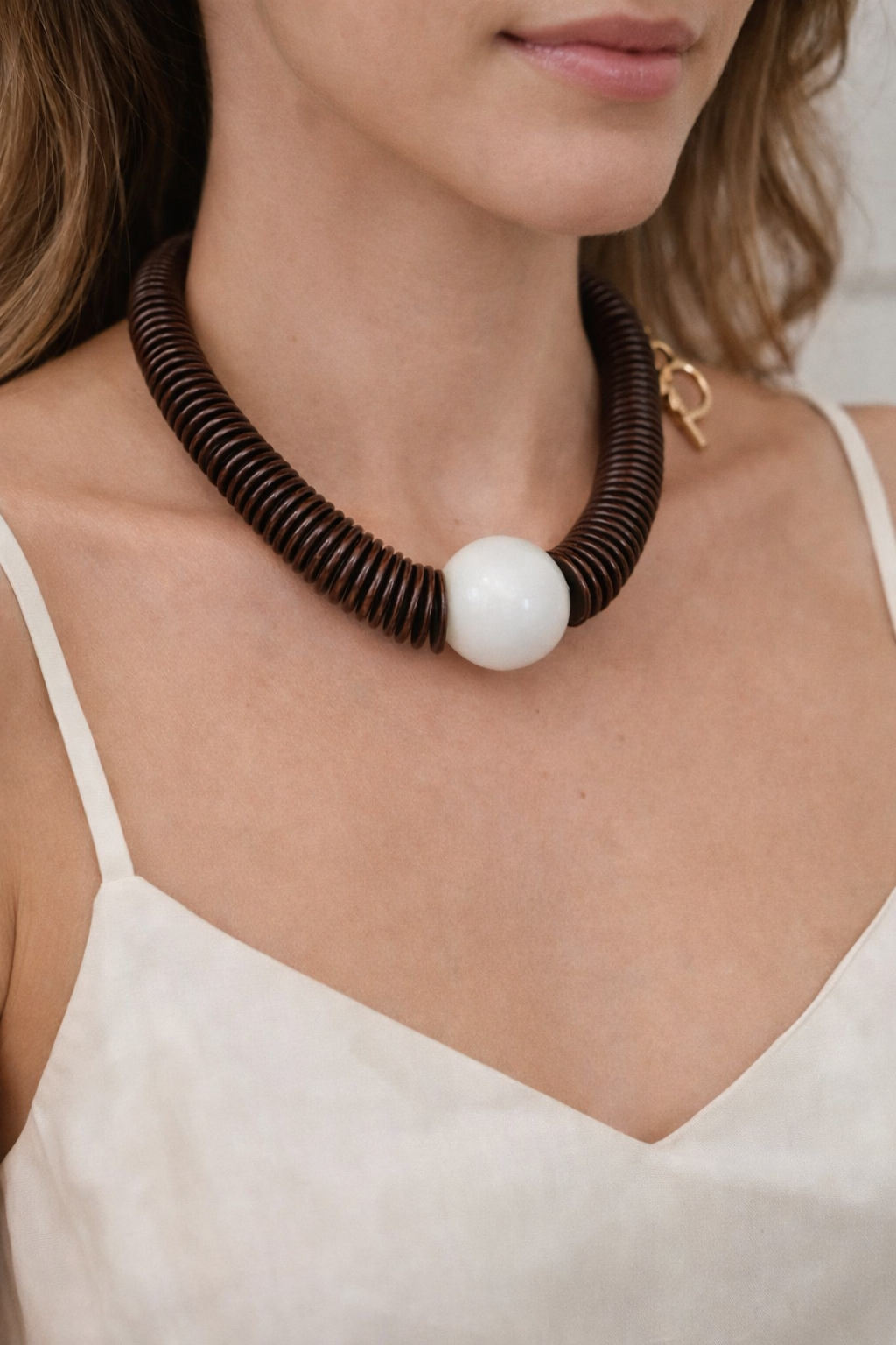 Yasmin - Brown Statement Necklace