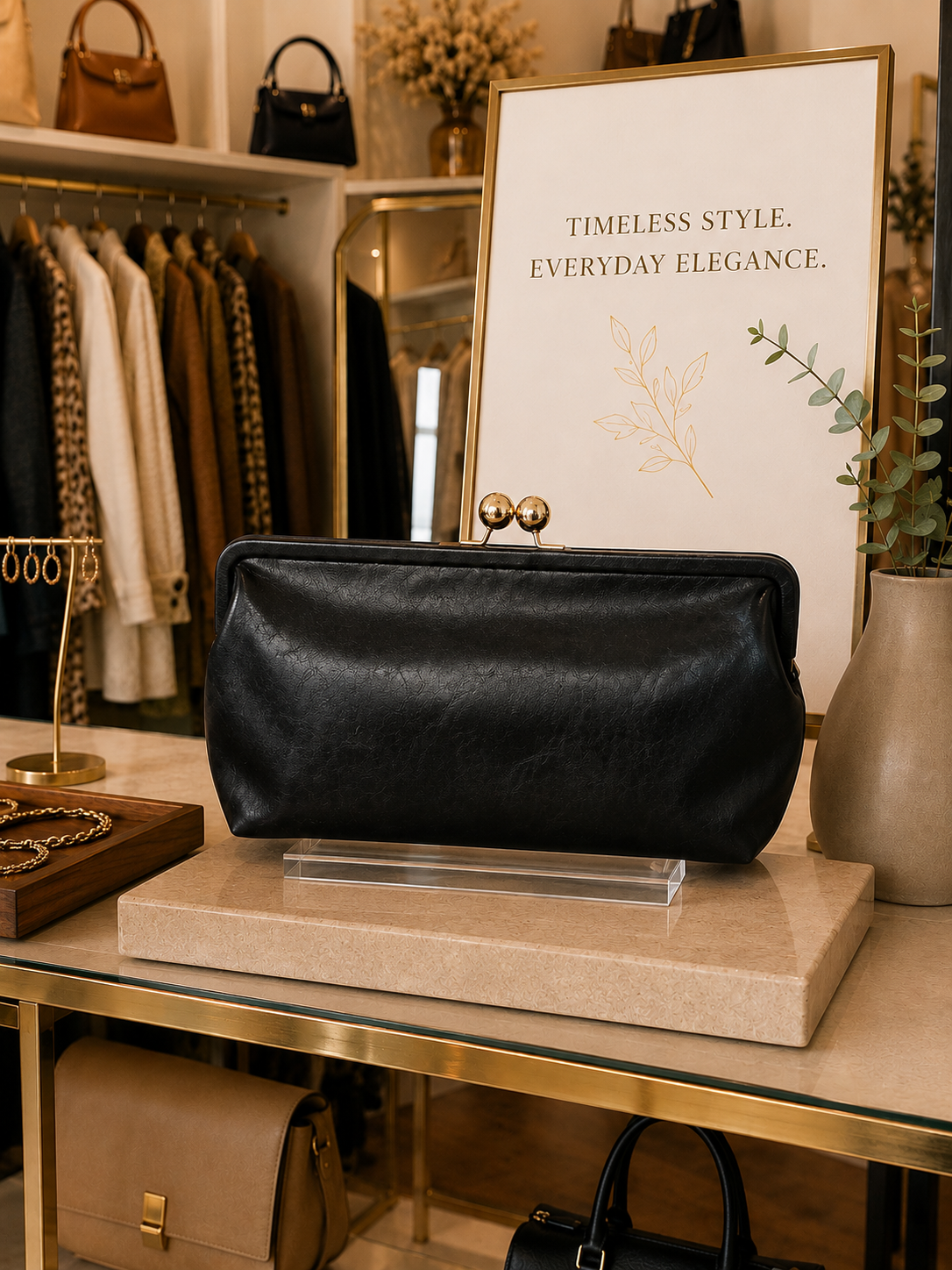Timeless Kiss-Lock Clutch Bag