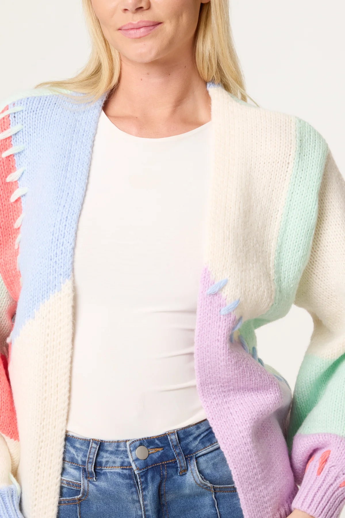 “Polly” Pastel Knit Cardi