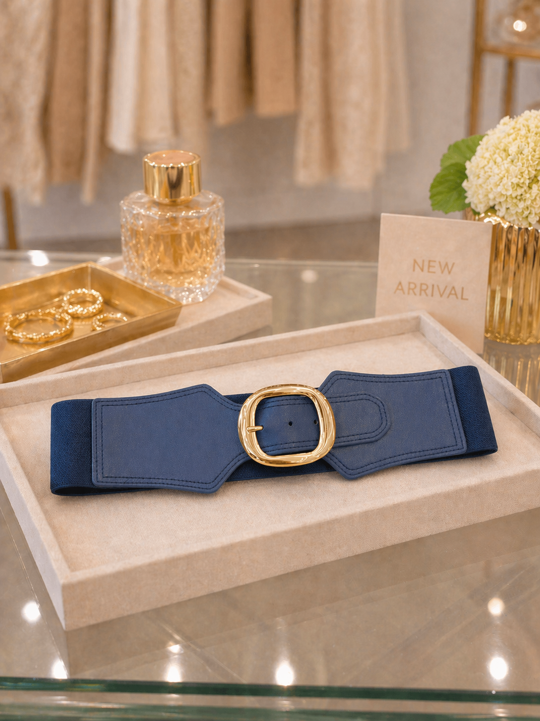 Navy Sculpt Waist Belt