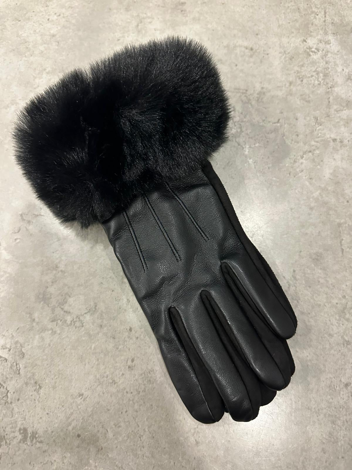 “Joan” Fur Trim Gloves