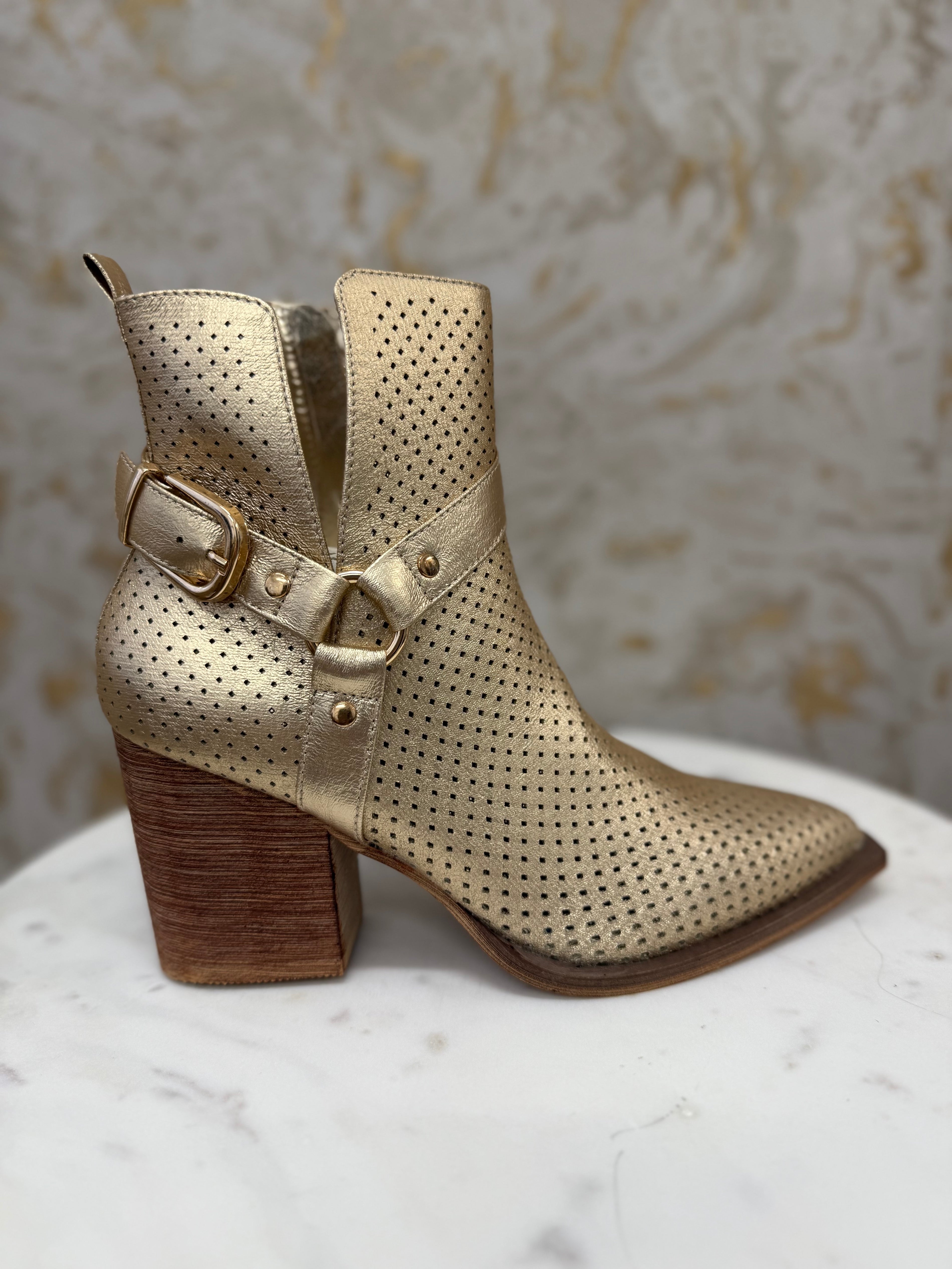 “Goldie” Western Ankle Boot