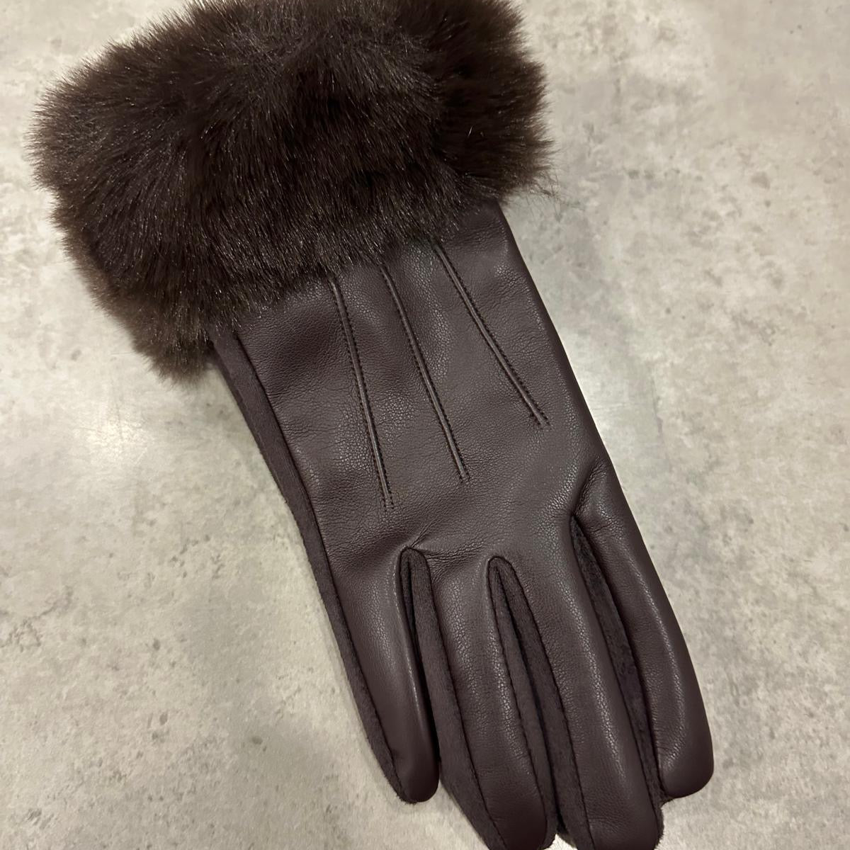 “Joan” Fur Trim Gloves