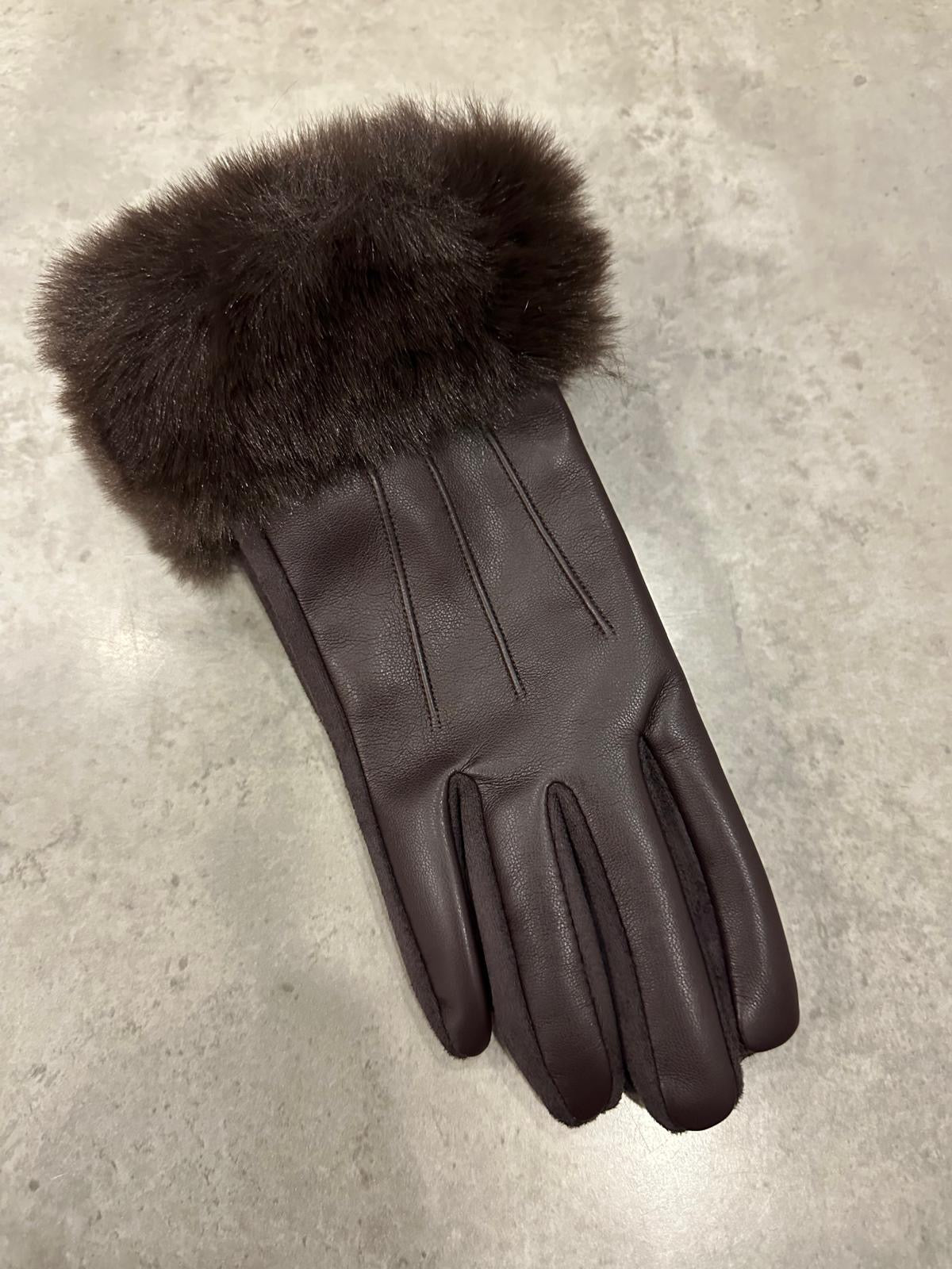 “Joan” Fur Trim Gloves