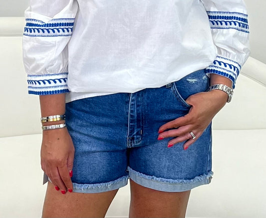 Distressed Denim Short