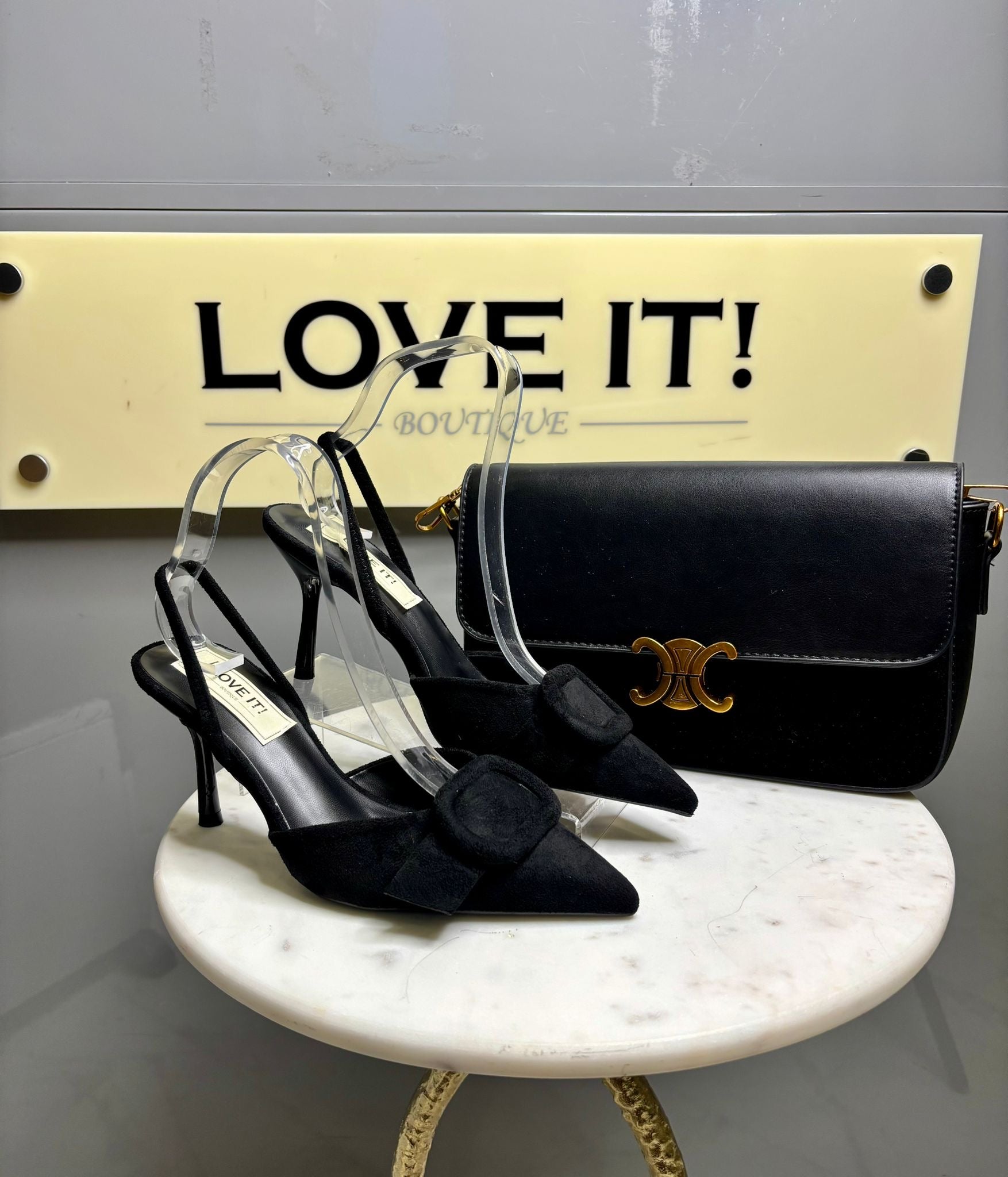 “Sally” Suede Slingback