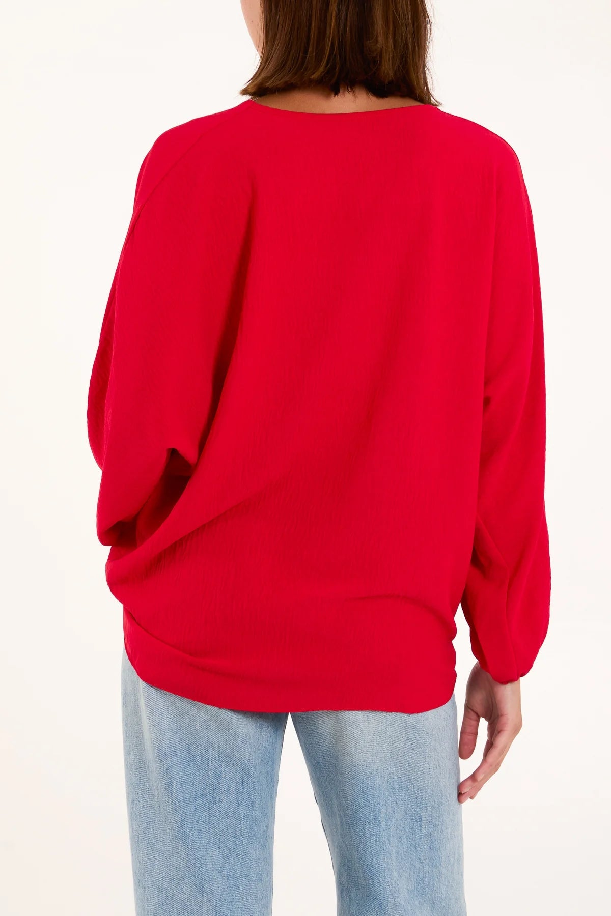 Tie-Front V-Neck Blouse