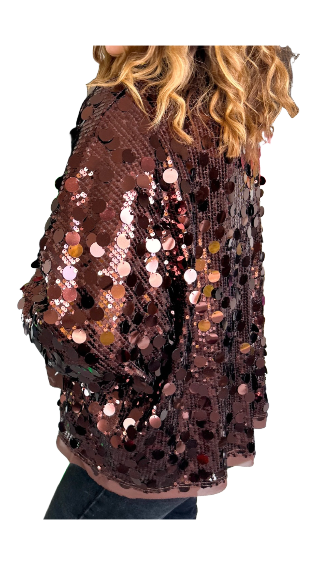 “Shellie” Sequin Wrap Top