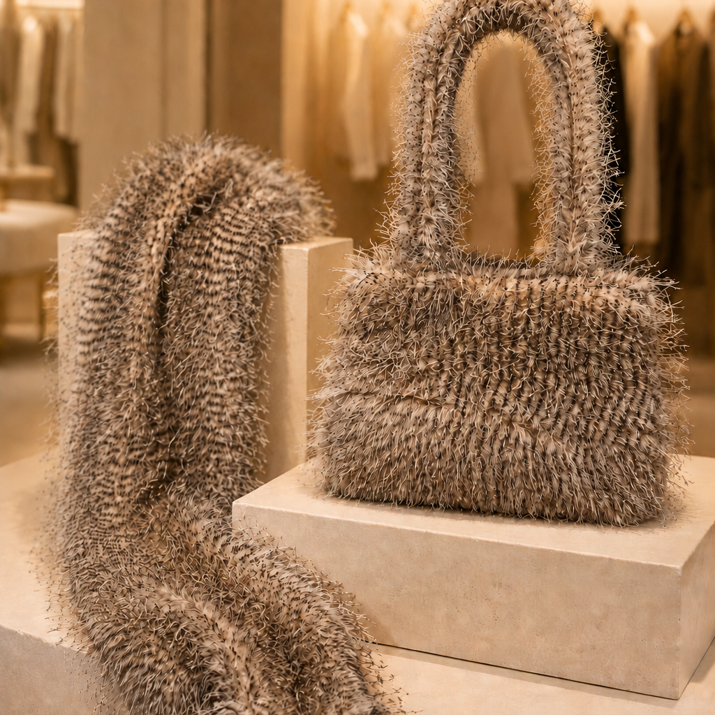 Ostrich Feather - Matching Set (Scarf & Bag)